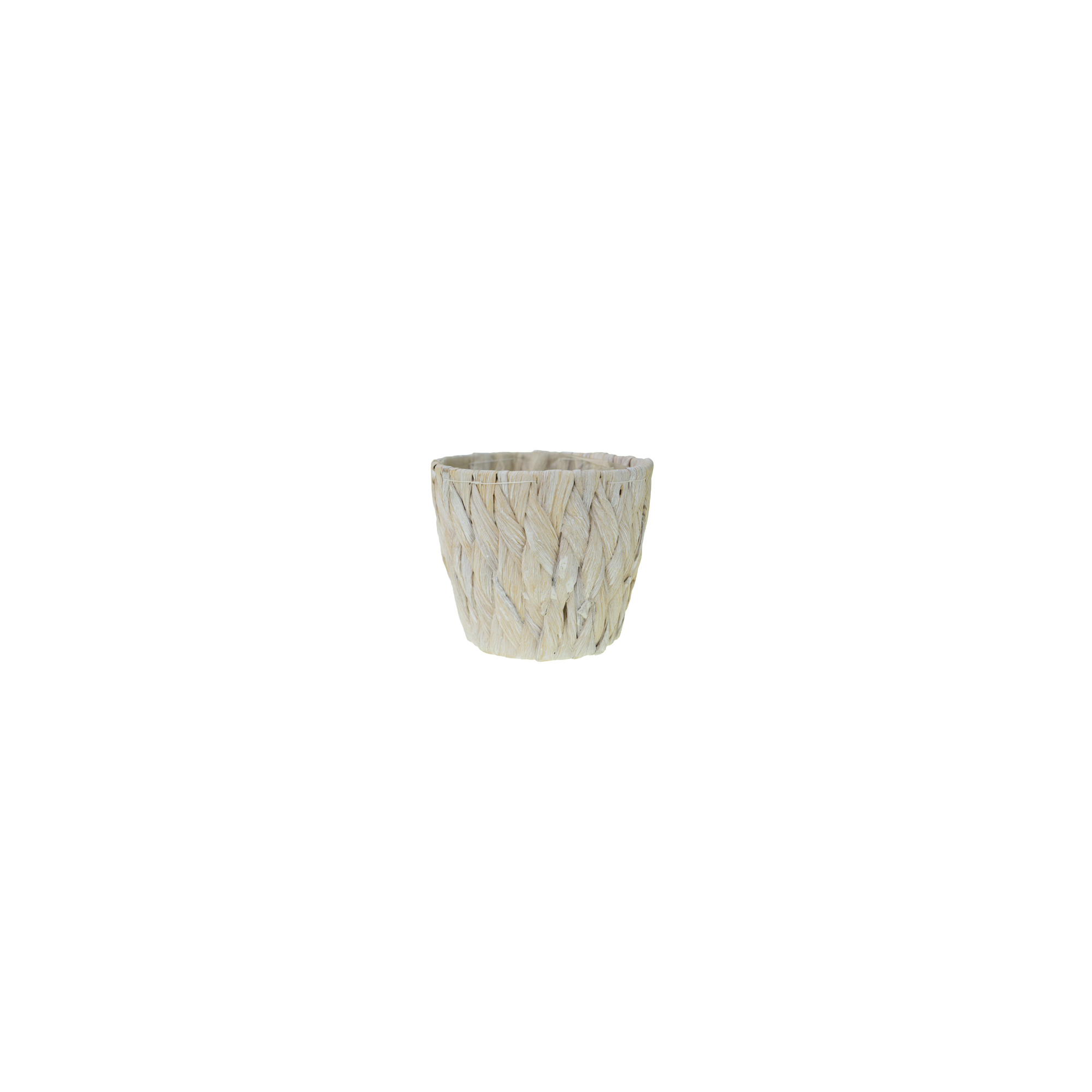 Kosár fonott D14.5 H12.5cm fehér