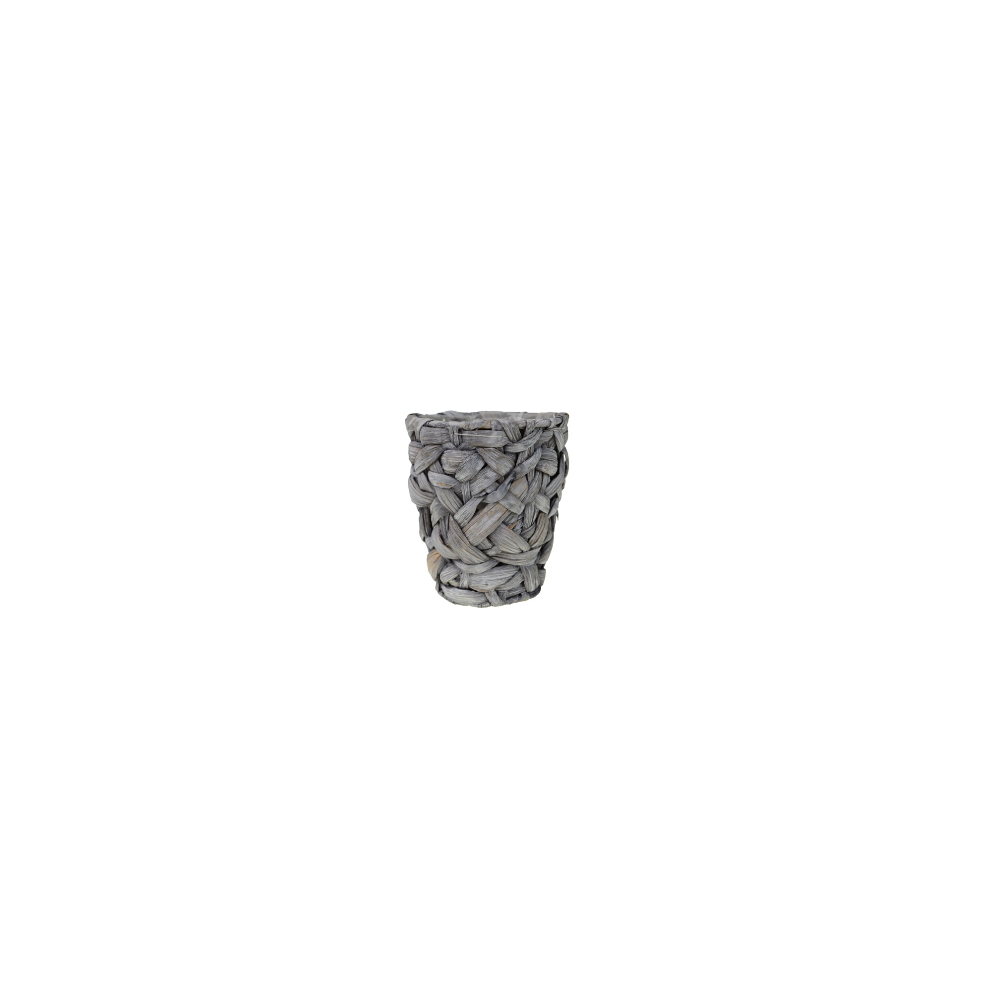 Kosár fonott D14 H16cm szürk e