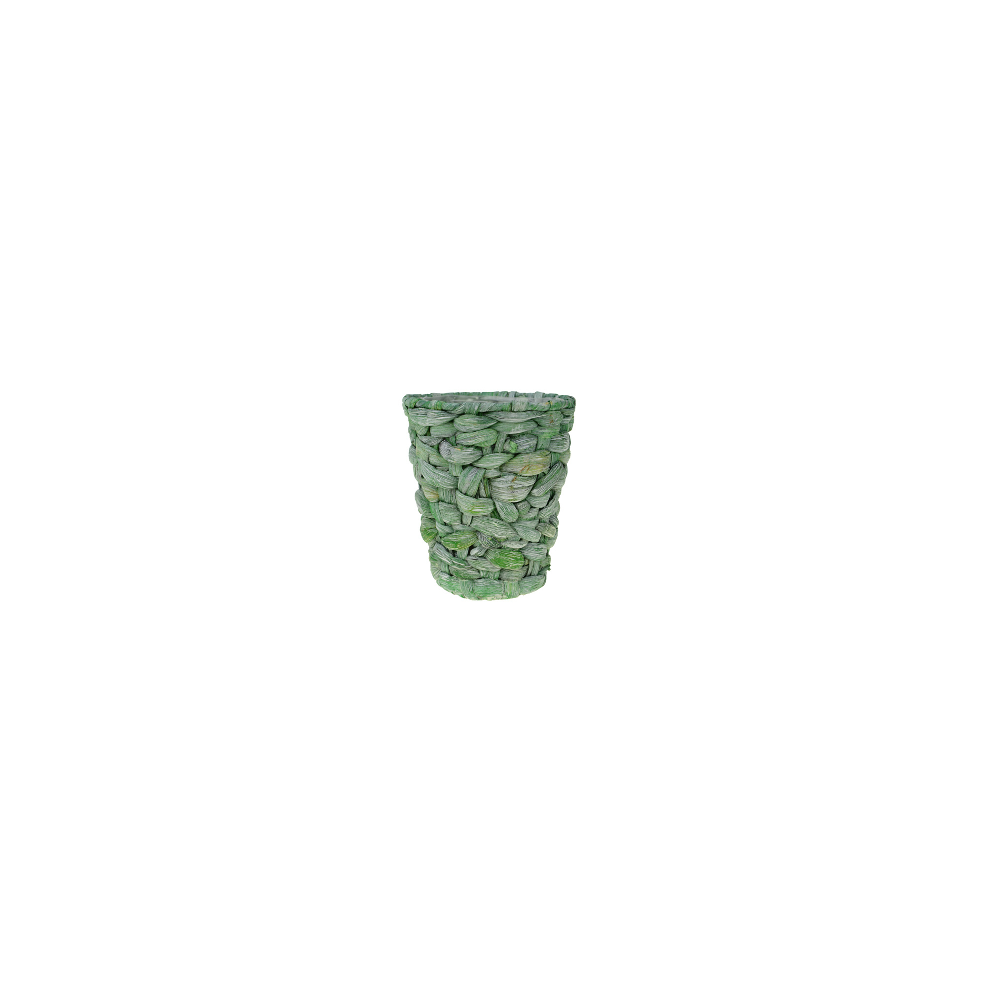 Kosár fonott D14 H16cm zöld