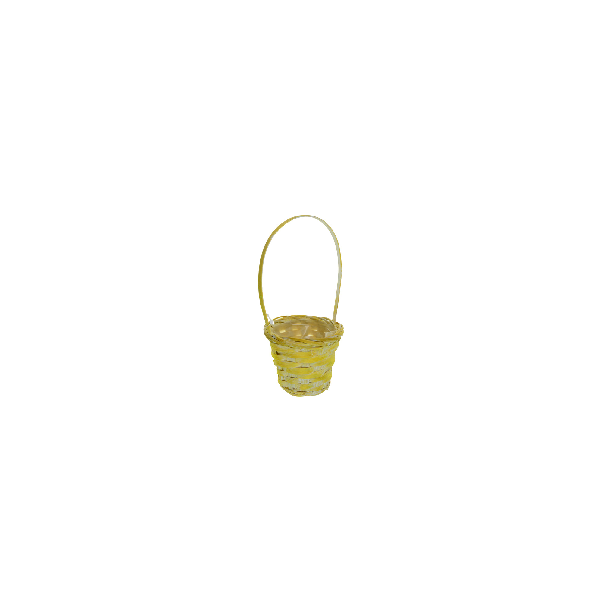 Kosár fonott D8 H6/17cm sárga