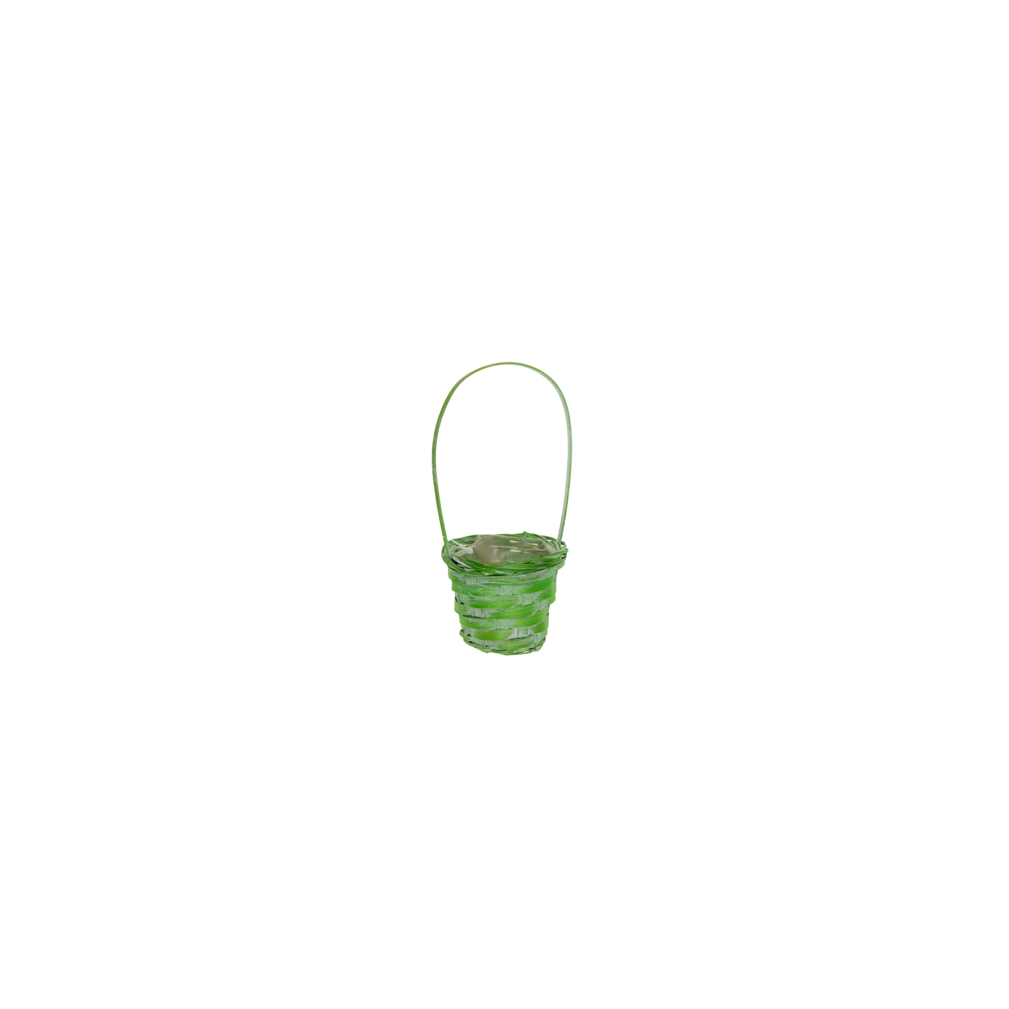 Kosár fonott D8 H6/17cm zöld