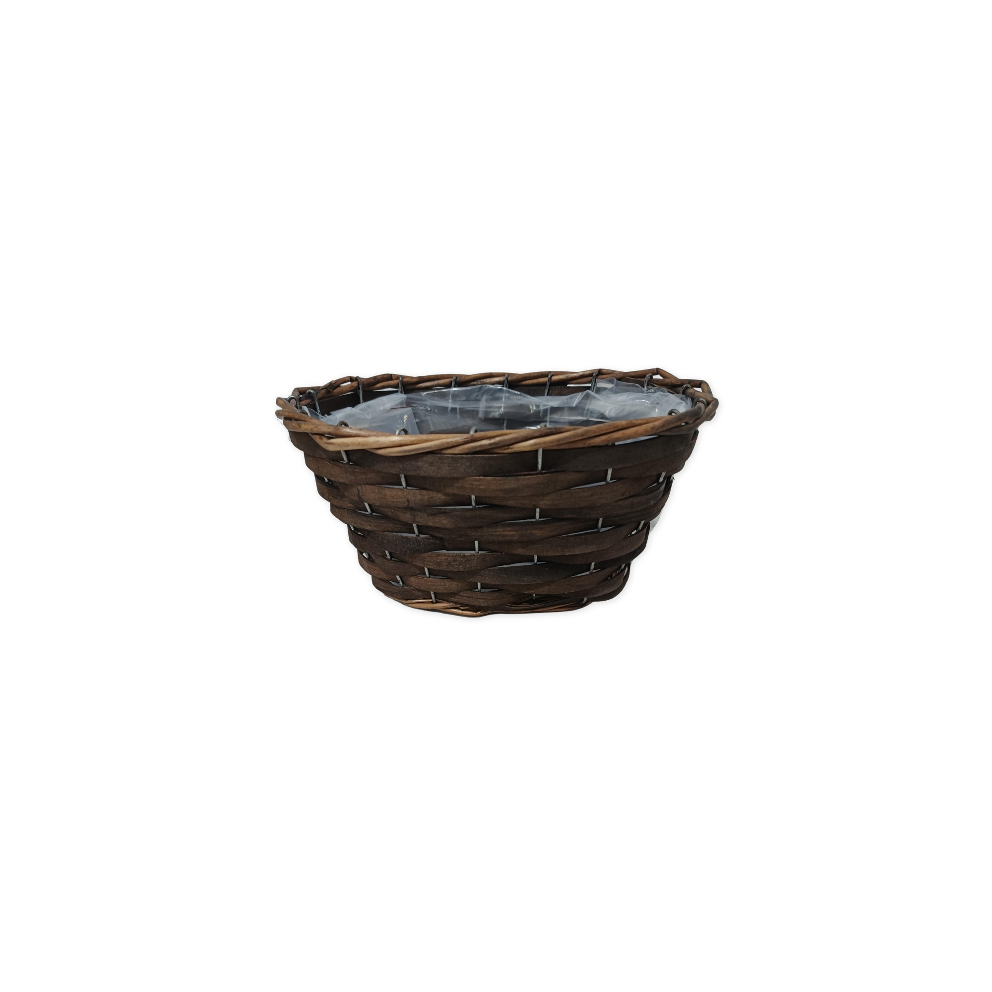 Kosár fűzfa kerek 22cm barna