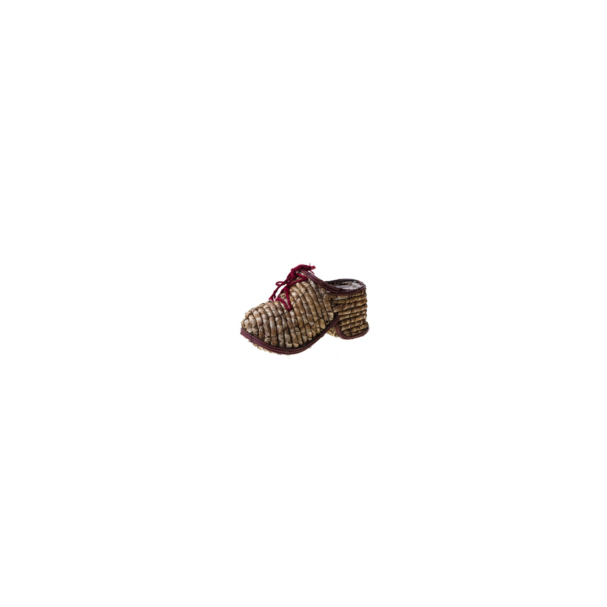 Kosár rattan cipő forma 30*12*13cm natúr