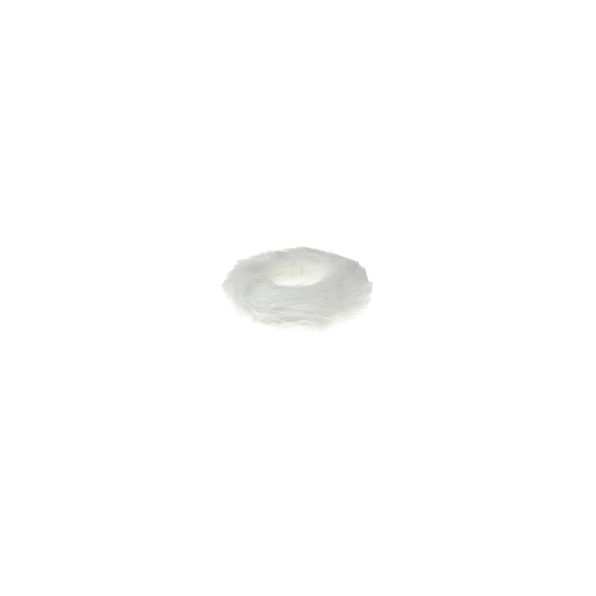 Koszorú alap 12cm hosszú műszőr D25 fehér