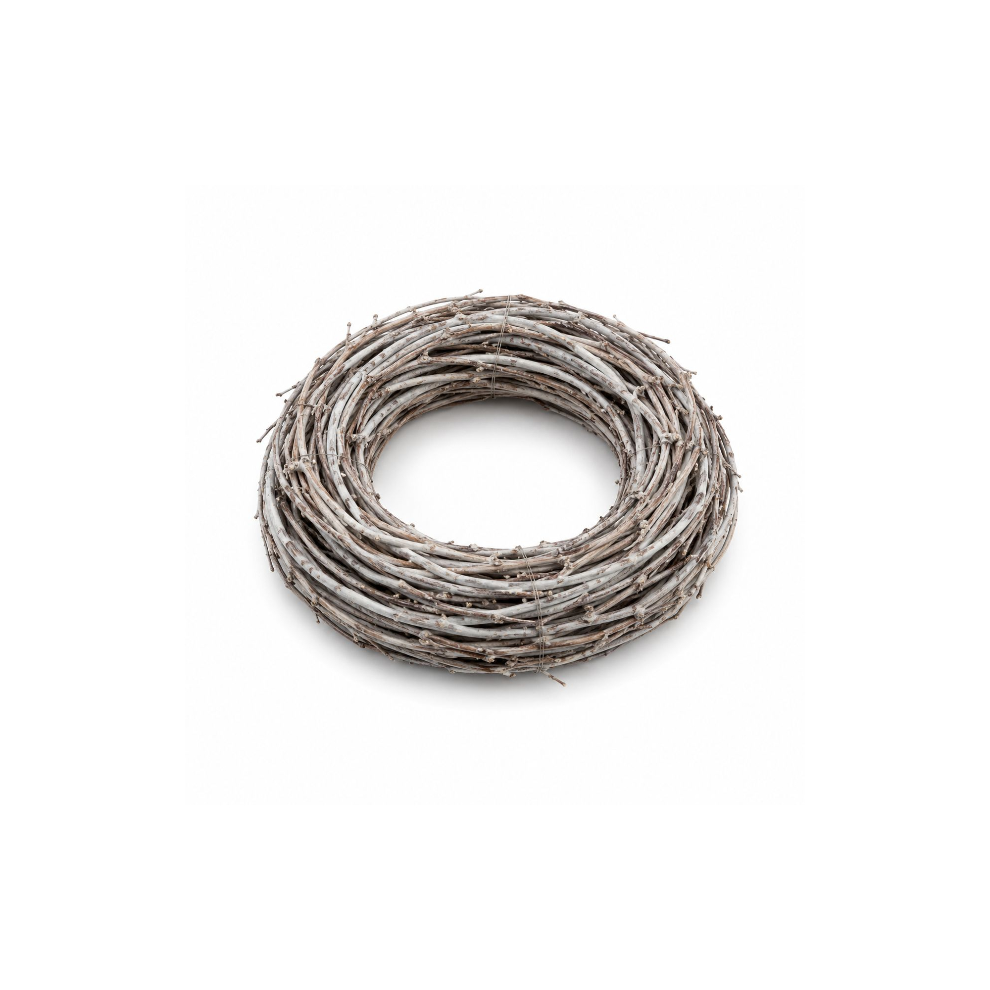Koszorú rattan 30x30x7.5cm mosott fehér