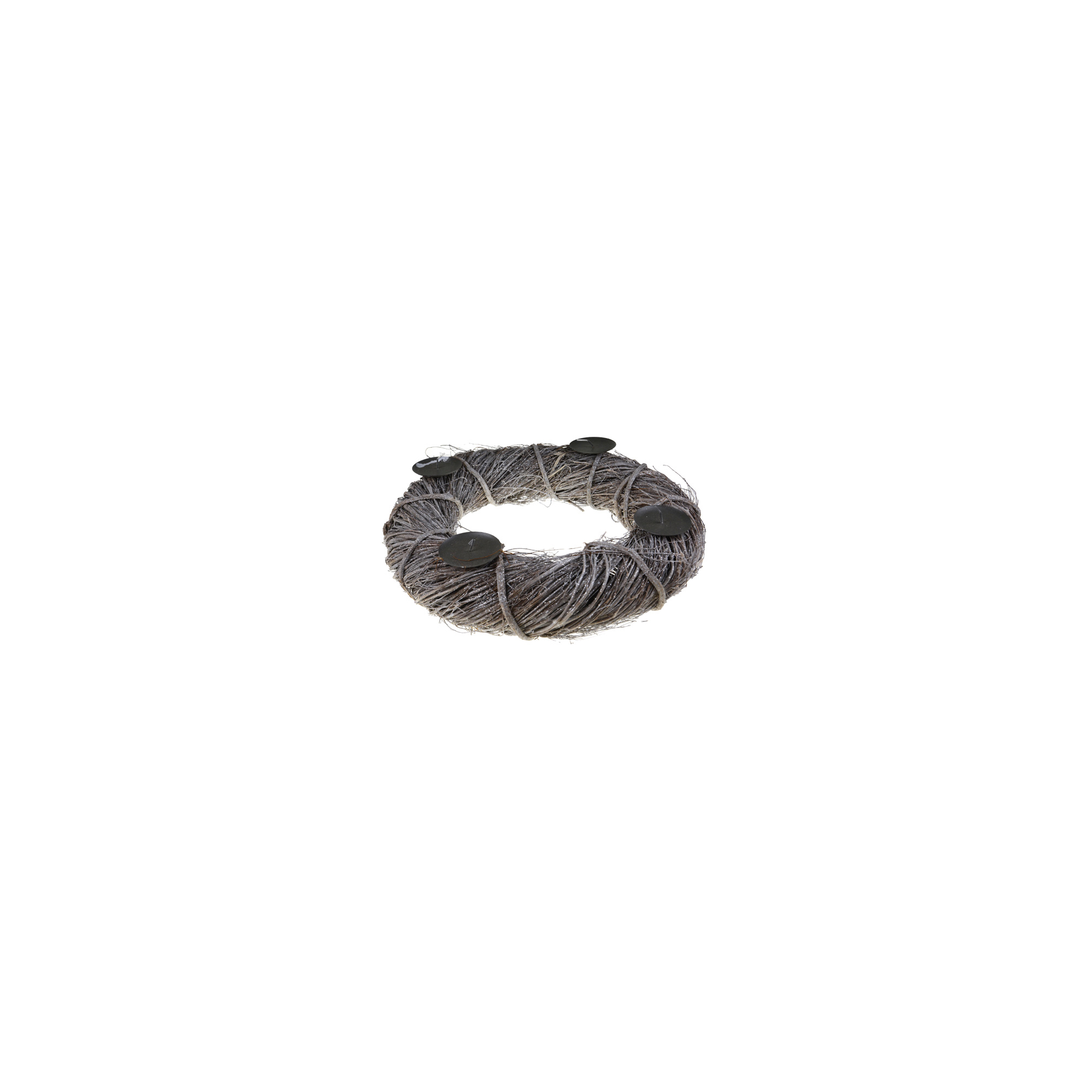 Koszorú vessző D47 H10 gyertyatartóval natúr