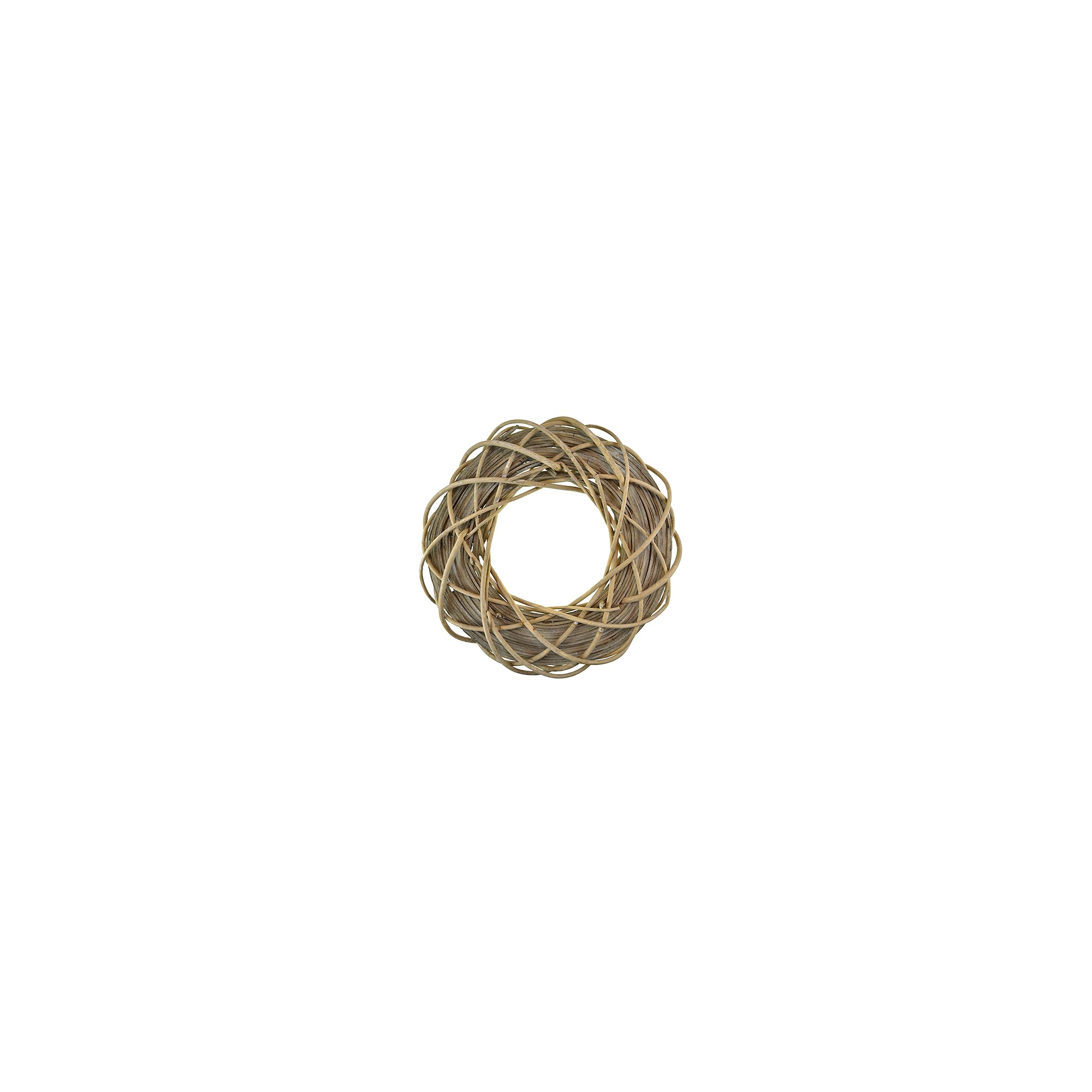 Koszorú vessző lapos D30*H4cm mosott szürke