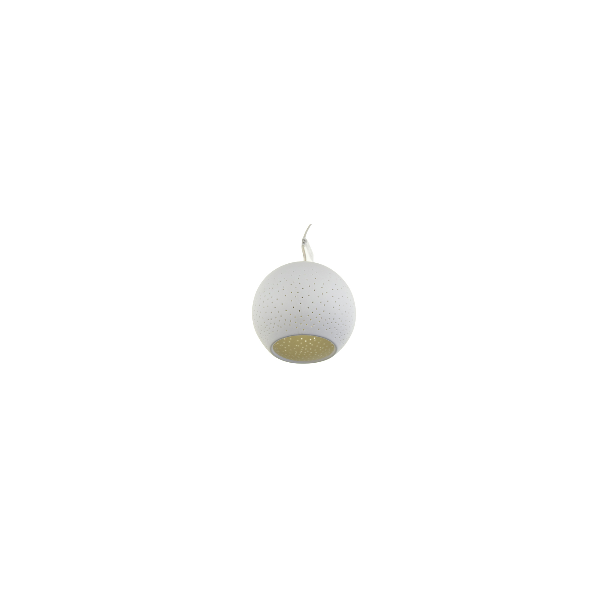 Lámpa porcelán D16 fehér