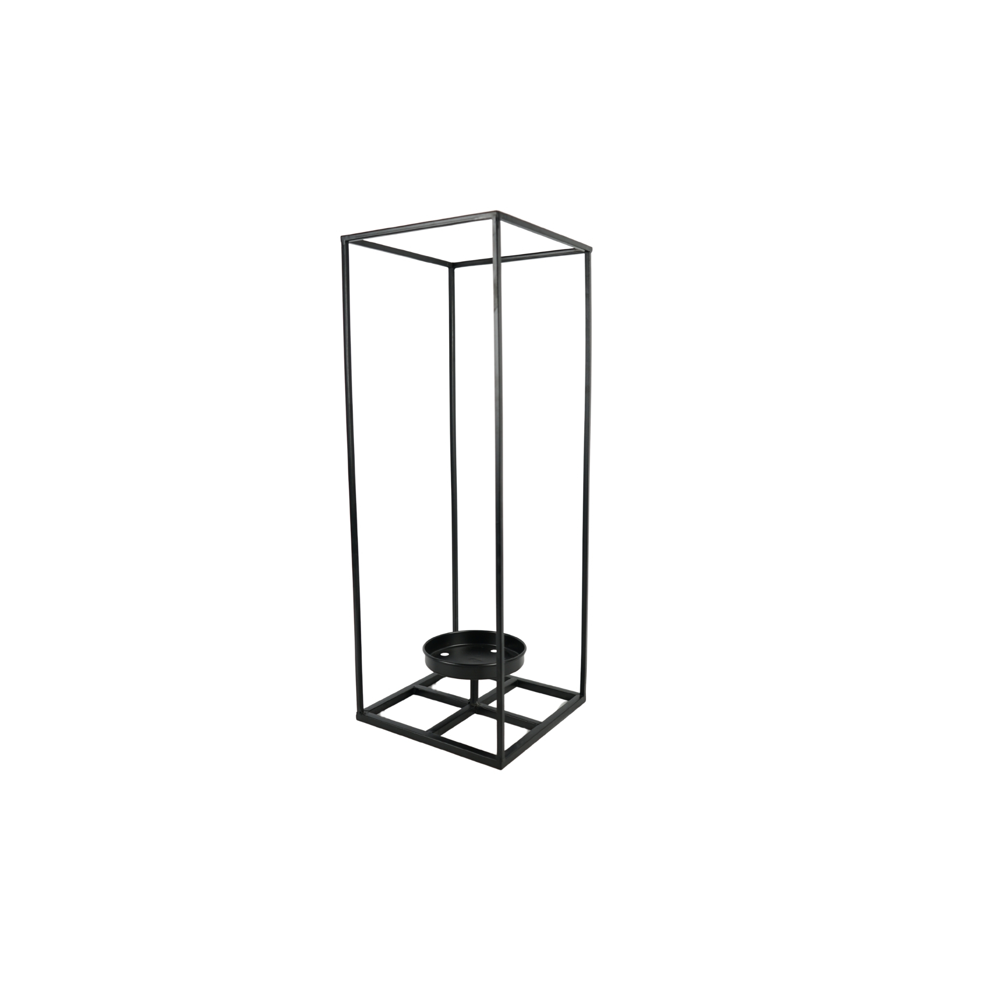 Lámpás fém 55cm fekete