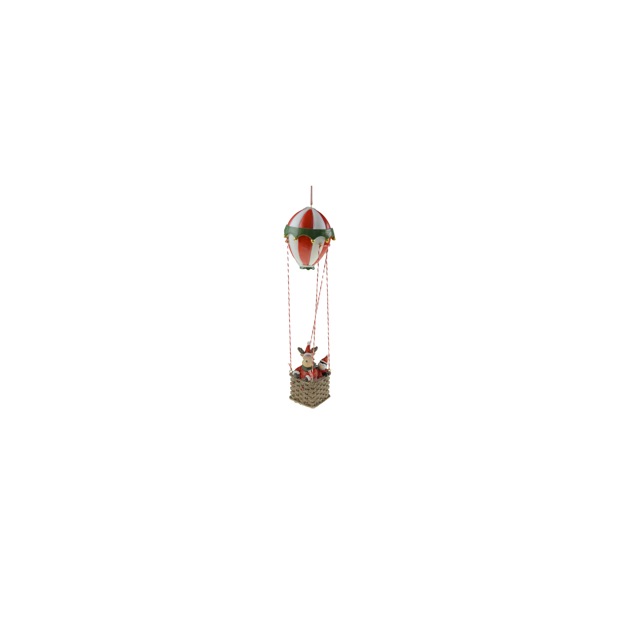 Léghajó poly 9*9*46CM szarvassal piros