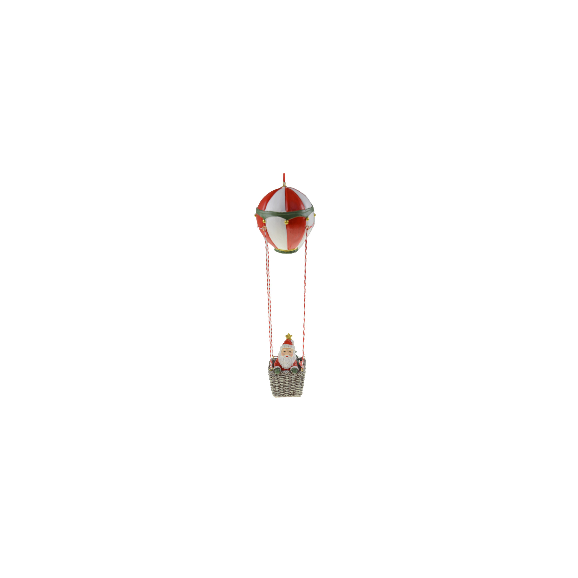 Léggömb poly 9*9*46CM télapóval piros
