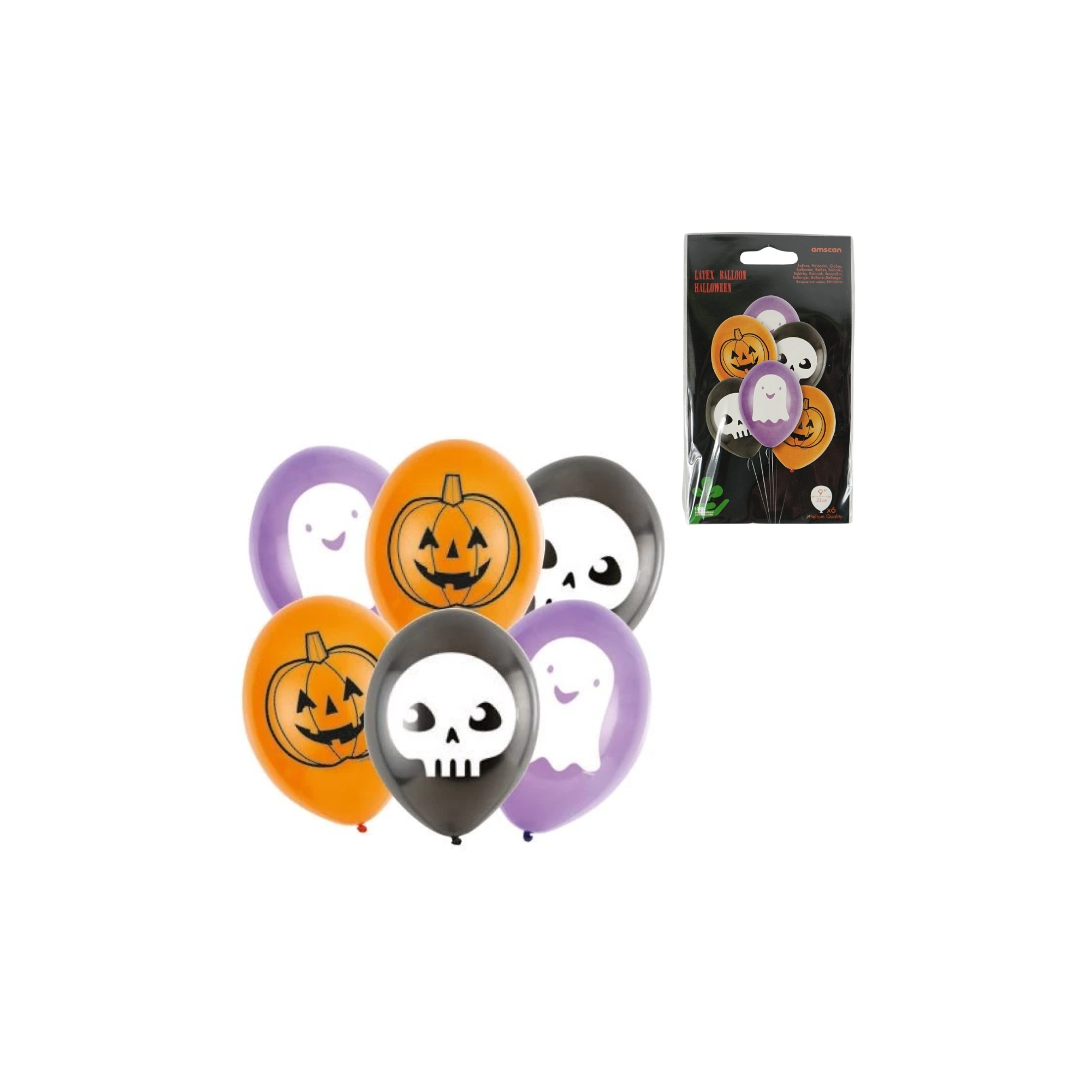 Lufi Halloweeni 23cm s/6 mix