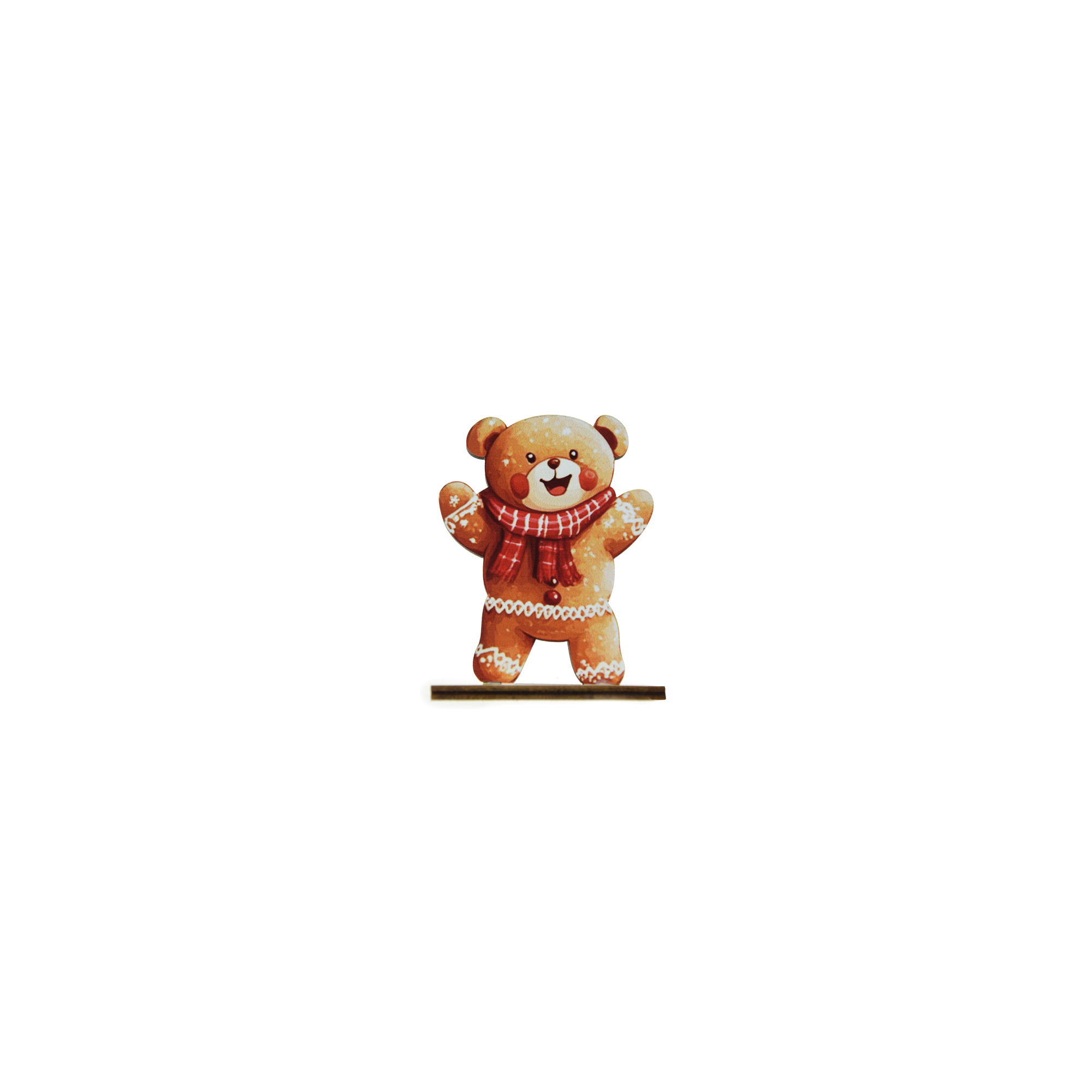 Maci fa 7*9cm sállal barna