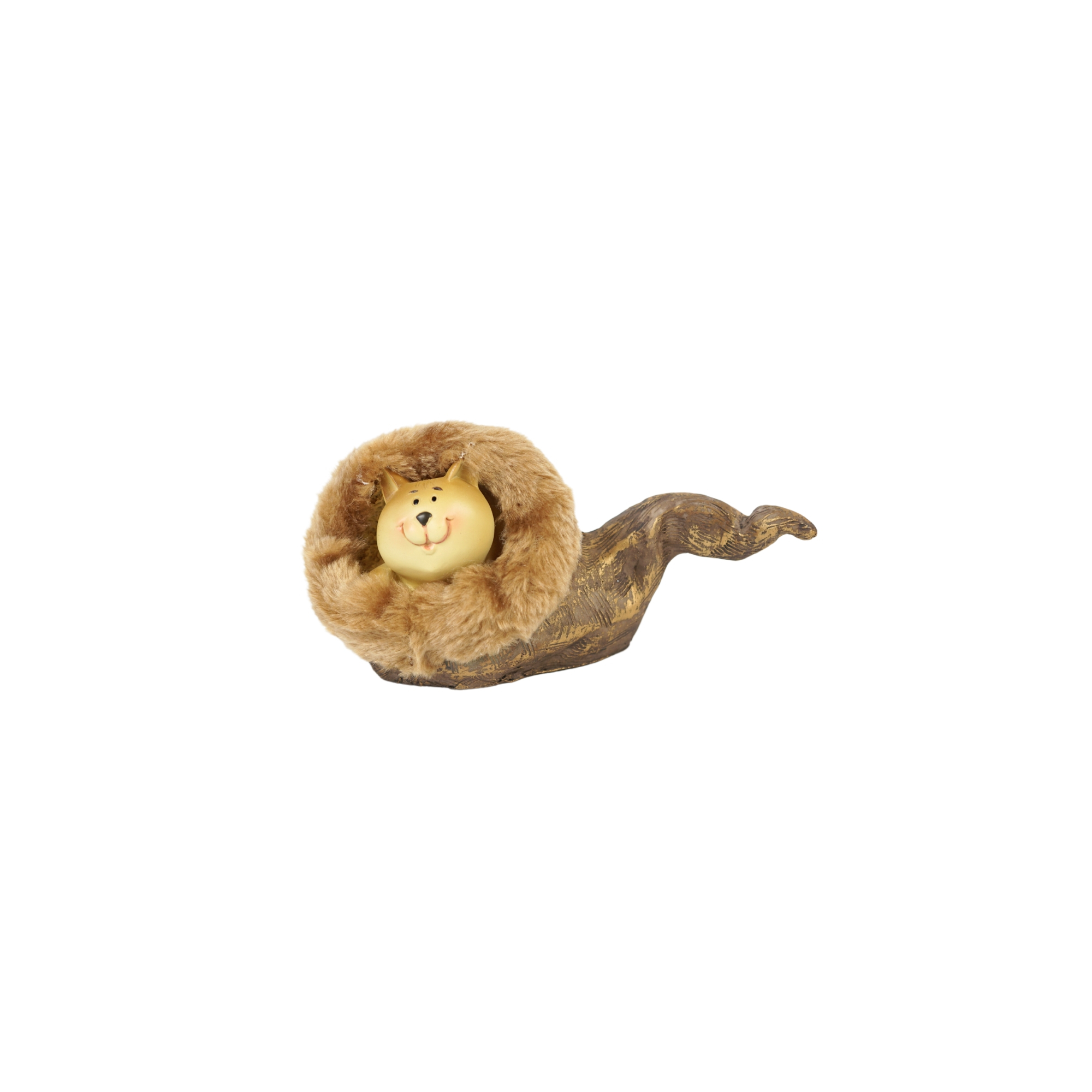 Macska poly 20cm sapkába bújva arany