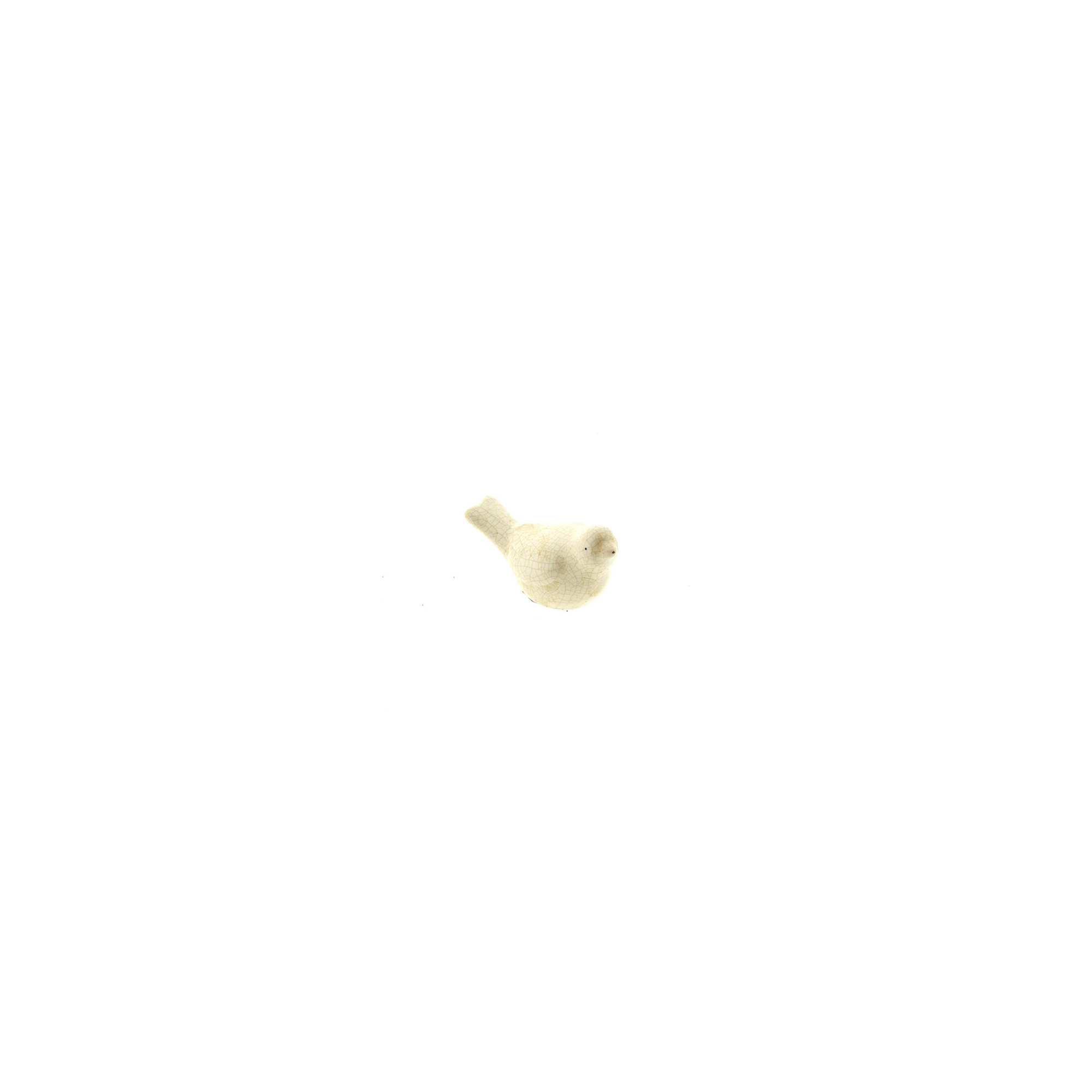 Madár kerámia 11,5cm krém
