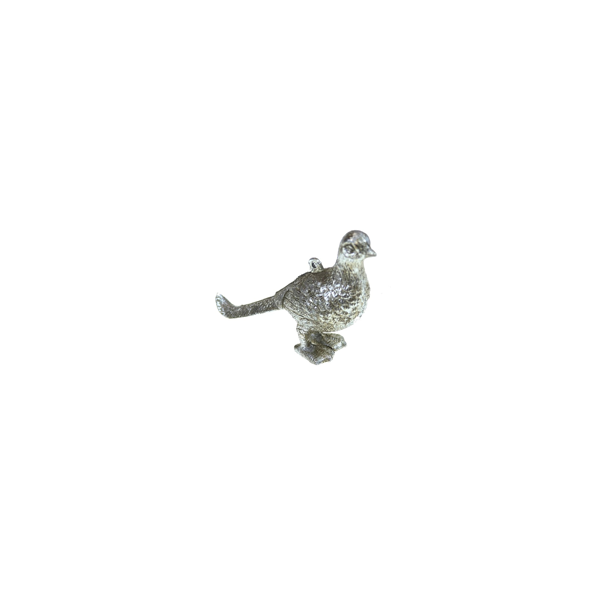 Madár plasztik akasztós 12*4*8,5cm ezüst