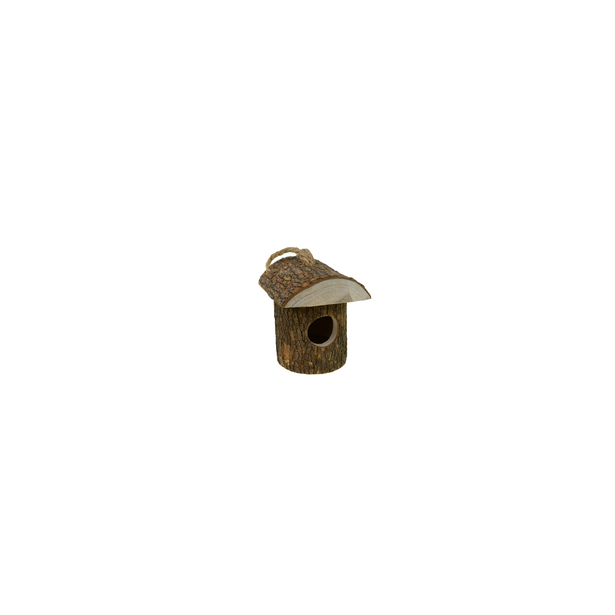 Fa akasztós madárfészek 8*7*8cm natúr