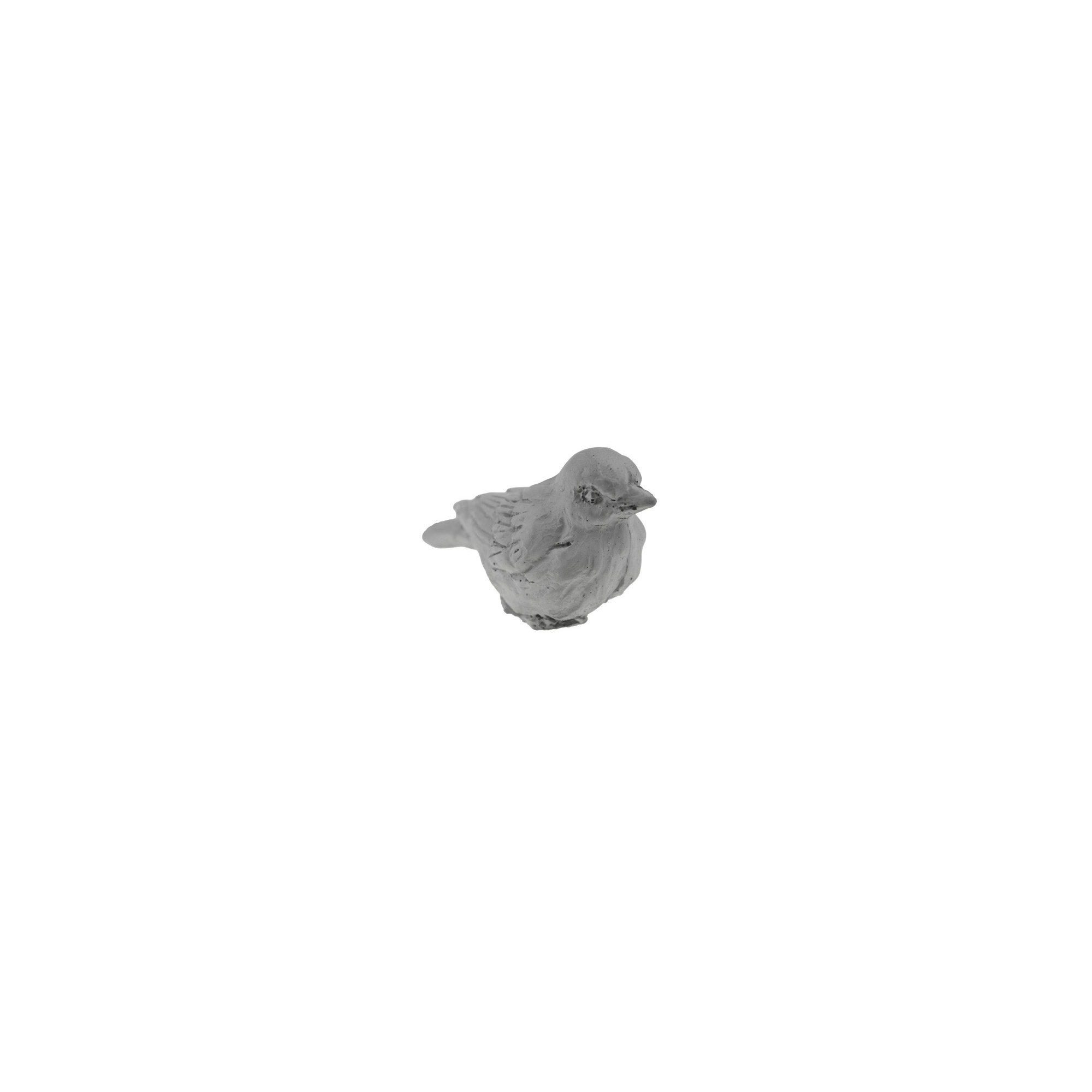 Madárka gipsz 9*5 cm szürke