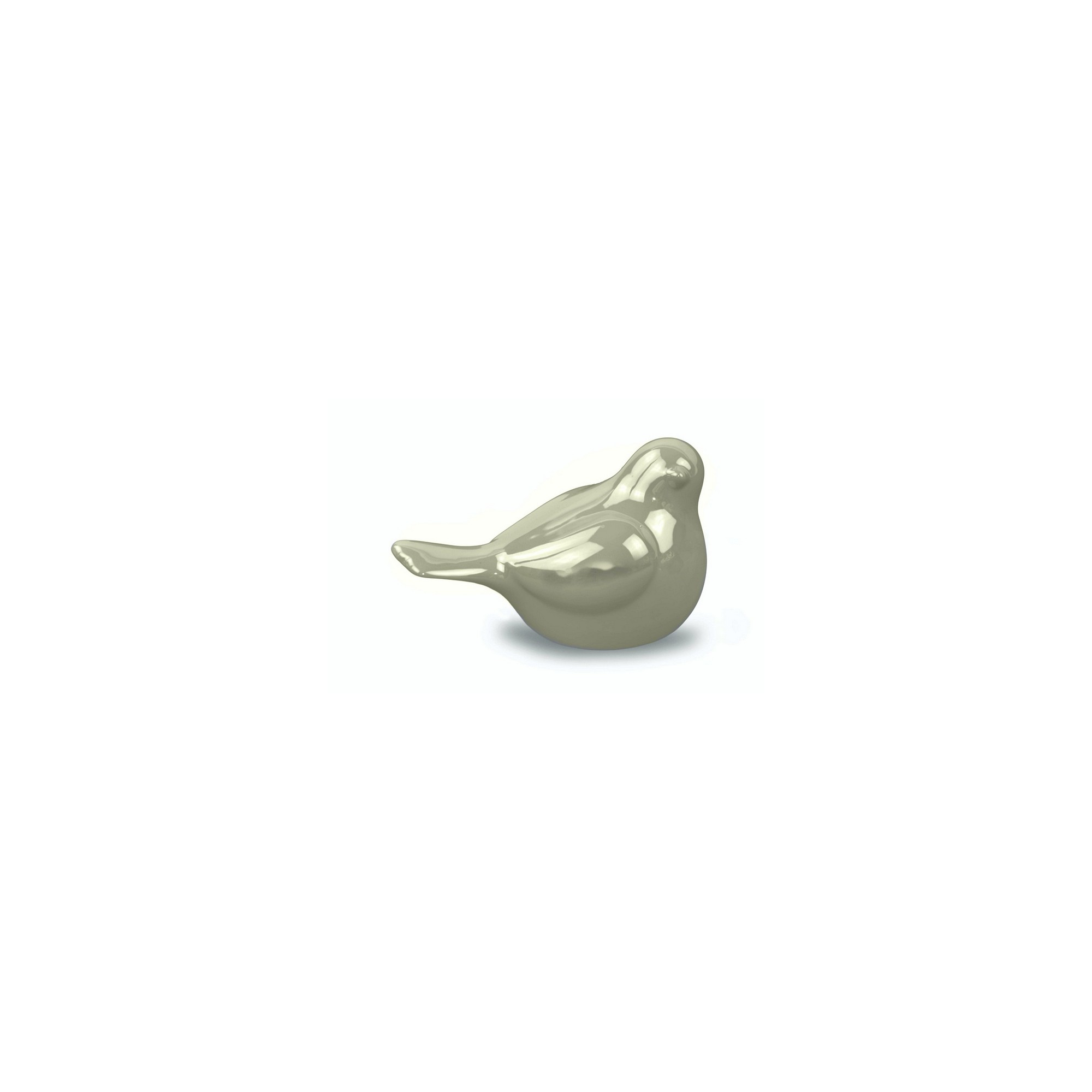 Madárka kerámia7*4 cm gyöngyszürke