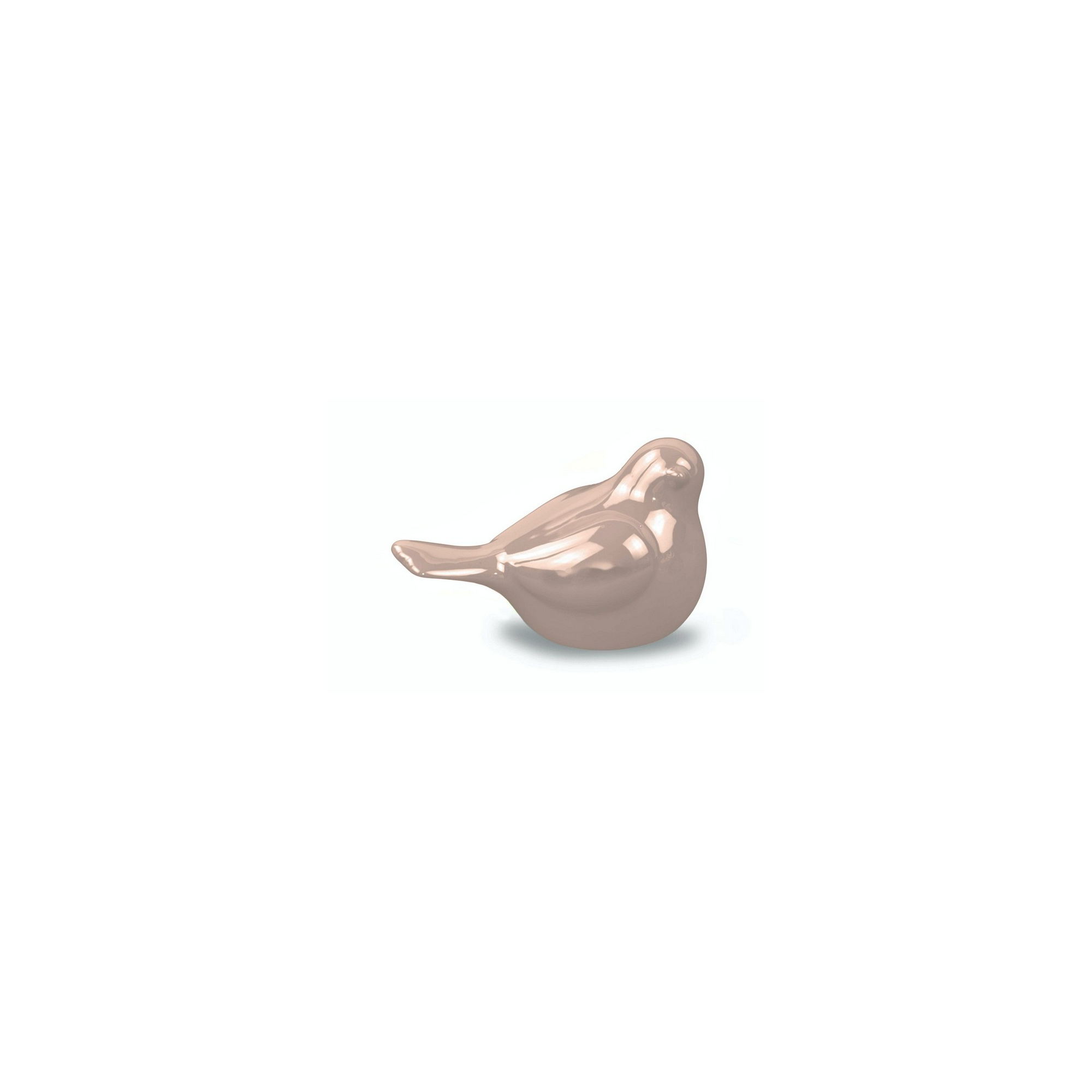 Madárka kerámia9*5 cm fényes rózsaszín