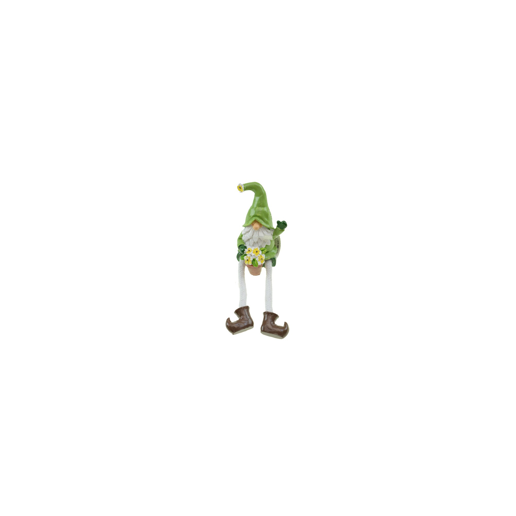 Figura manó poly 7,3cm lógólábú virágos