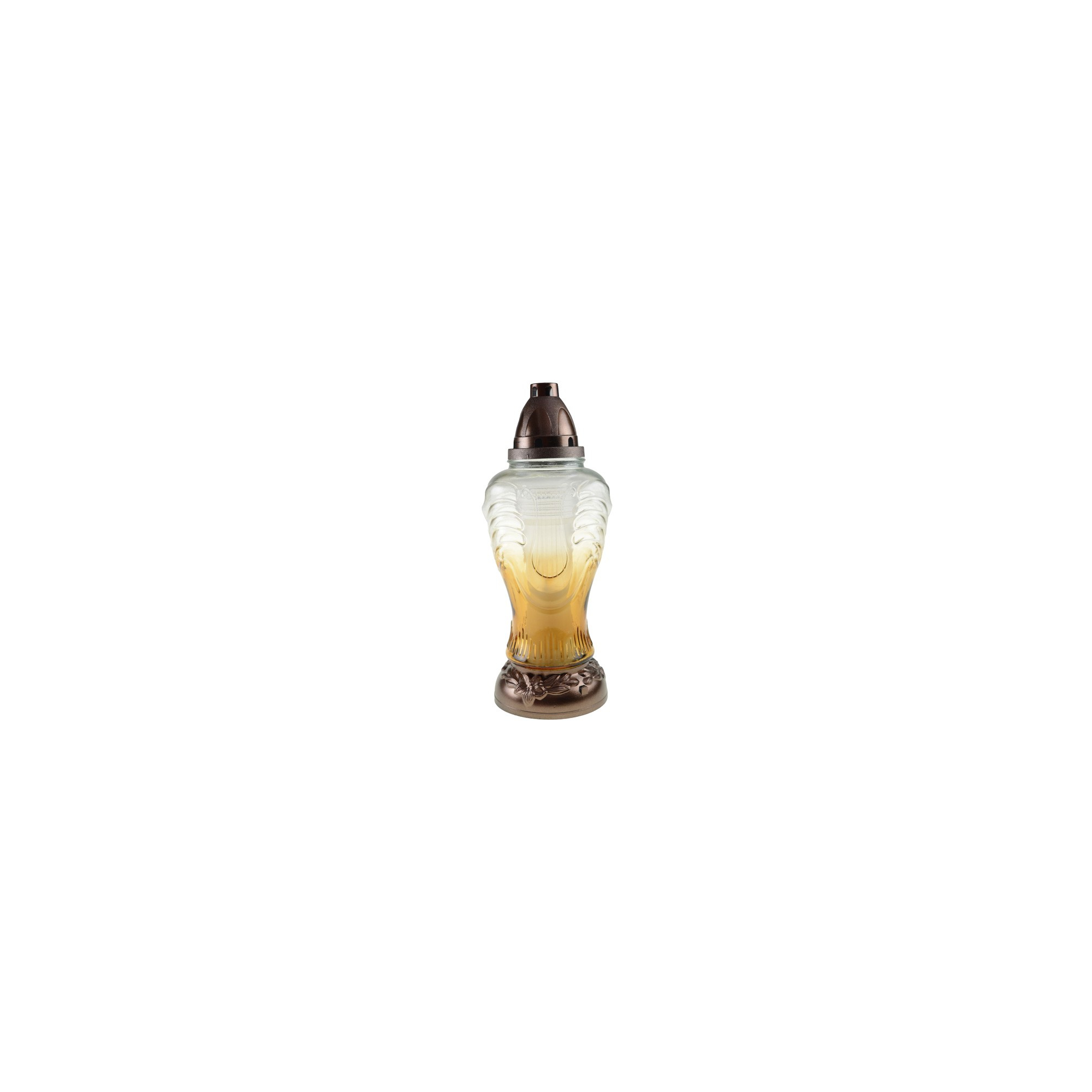 MÉCSES ÜVEG 30 cm barna 267CLBR5580