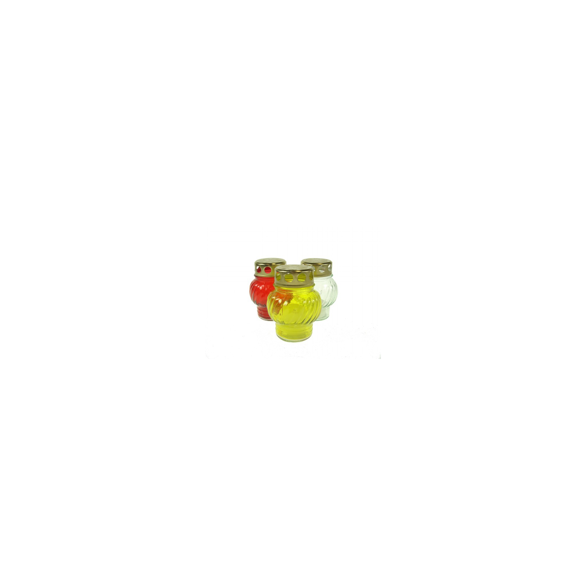 Mécses üveg S-9 gömb fém fedéllel tsz 35g parafin 3szín