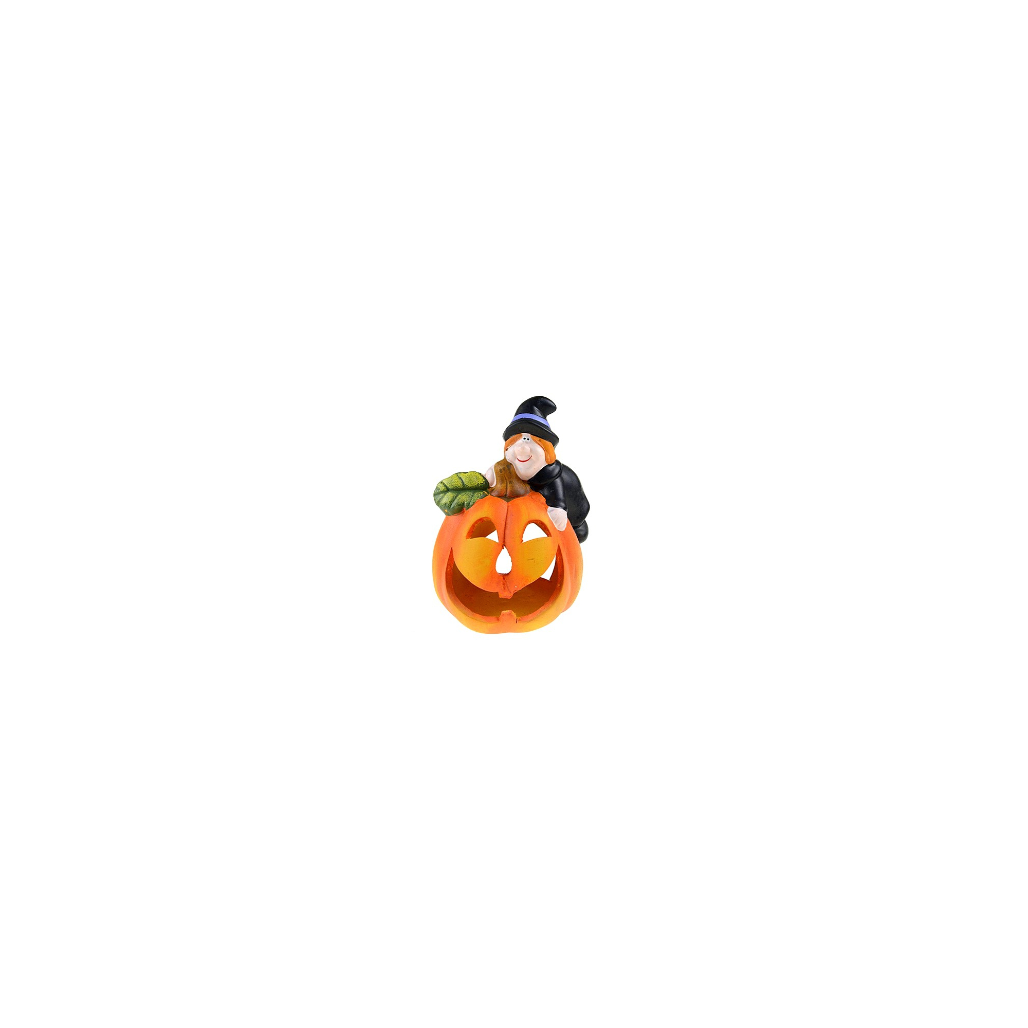 Mécsestartó kerámia Halloween tök+figura 16,5*9,5cm 4féle