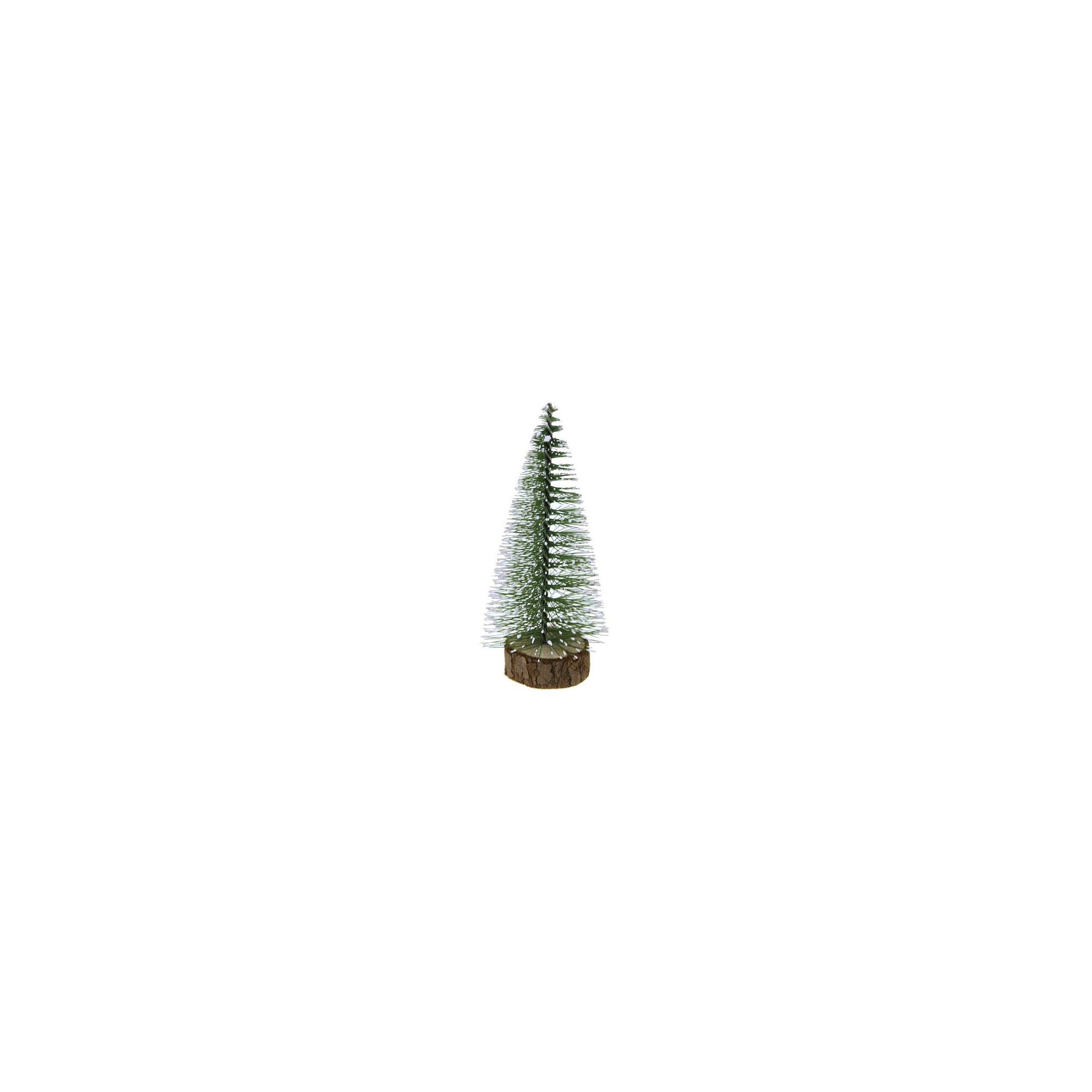Műfenyő plasztik mini 11*5cm havas zöld/havas fehér