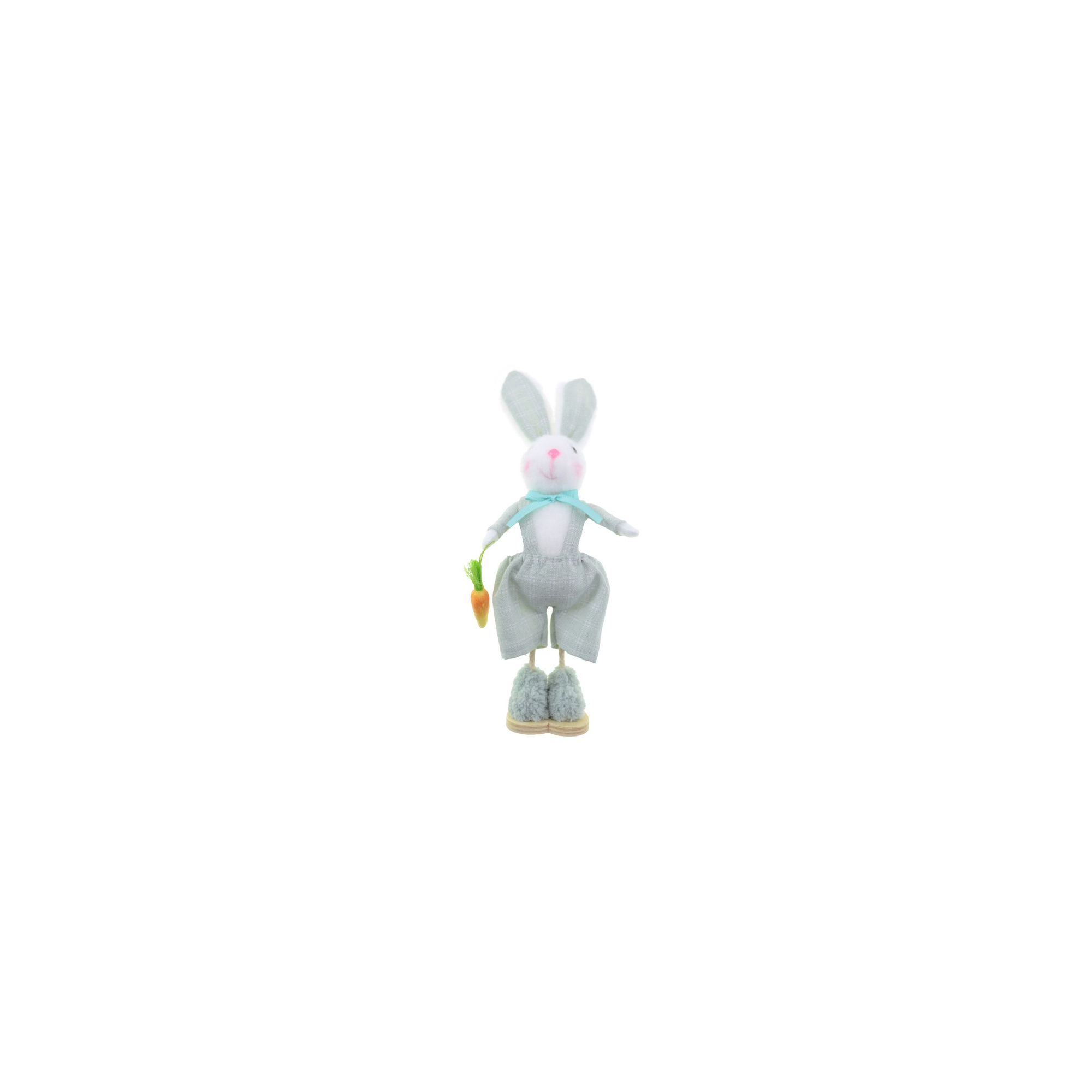 Dekor figura nyuszi fiú textil 24cm kék