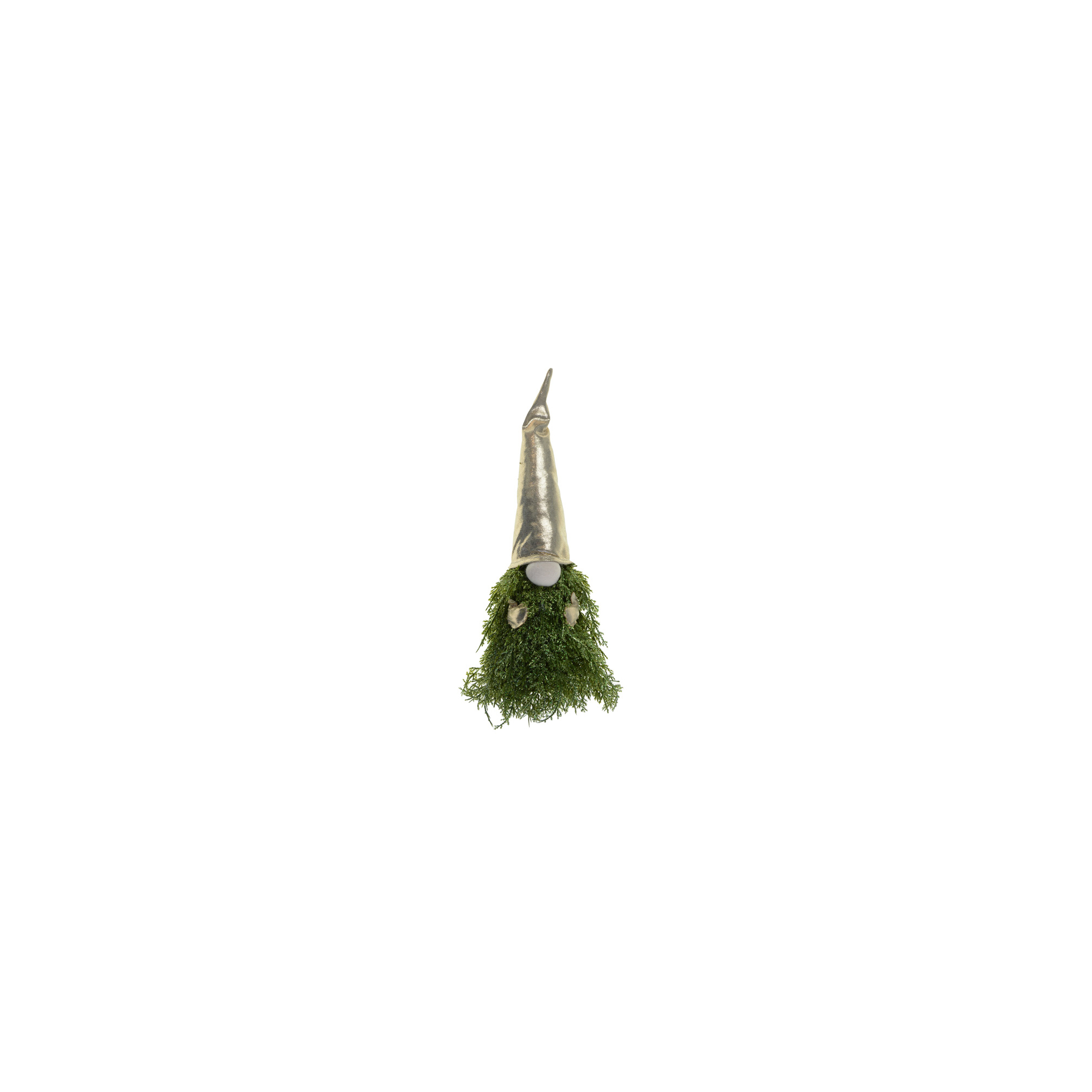 Figura orrmanó fenyőszakállal 45CM arany/zöld