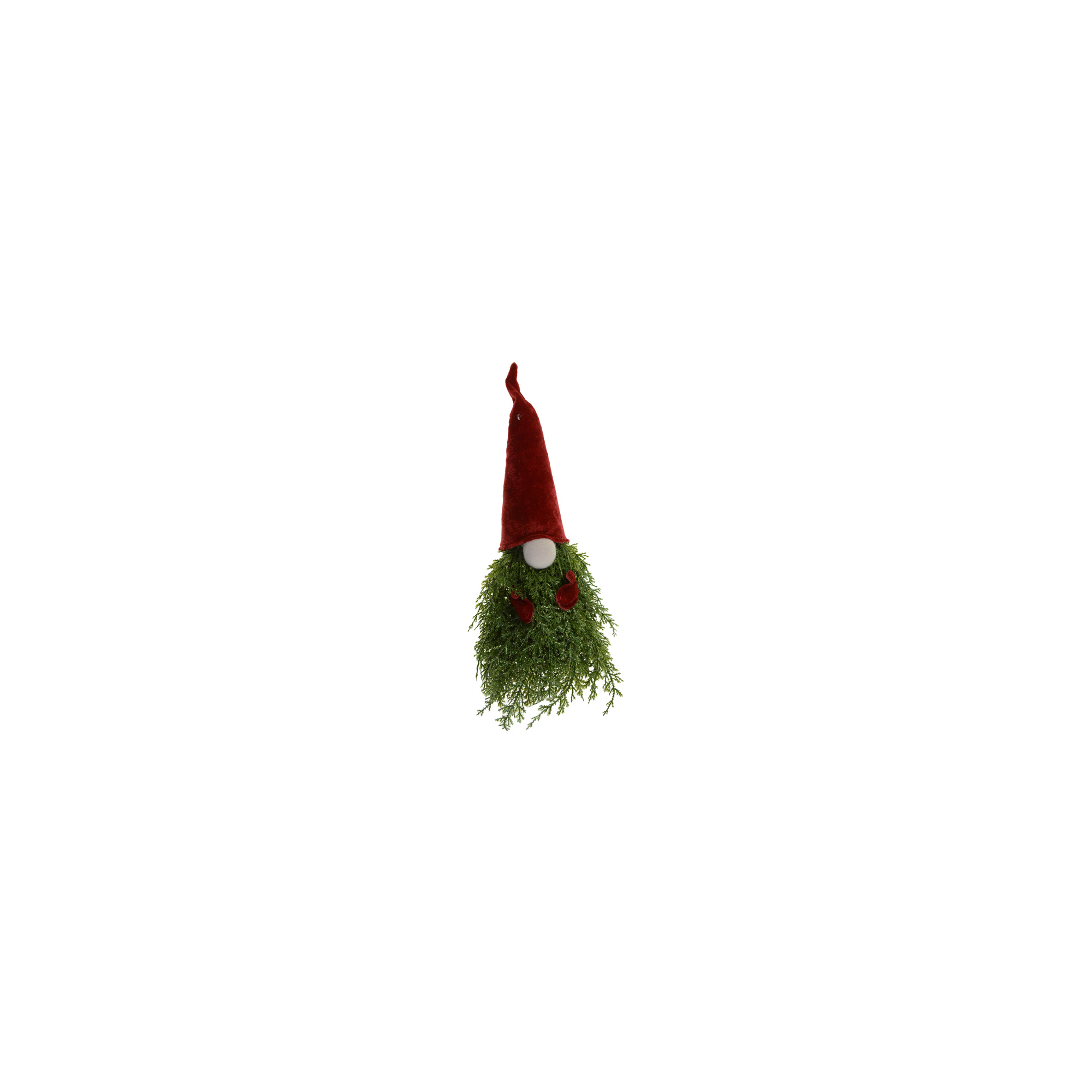 Figura orrmanó fenyőszakállal 45CM piros/zöld