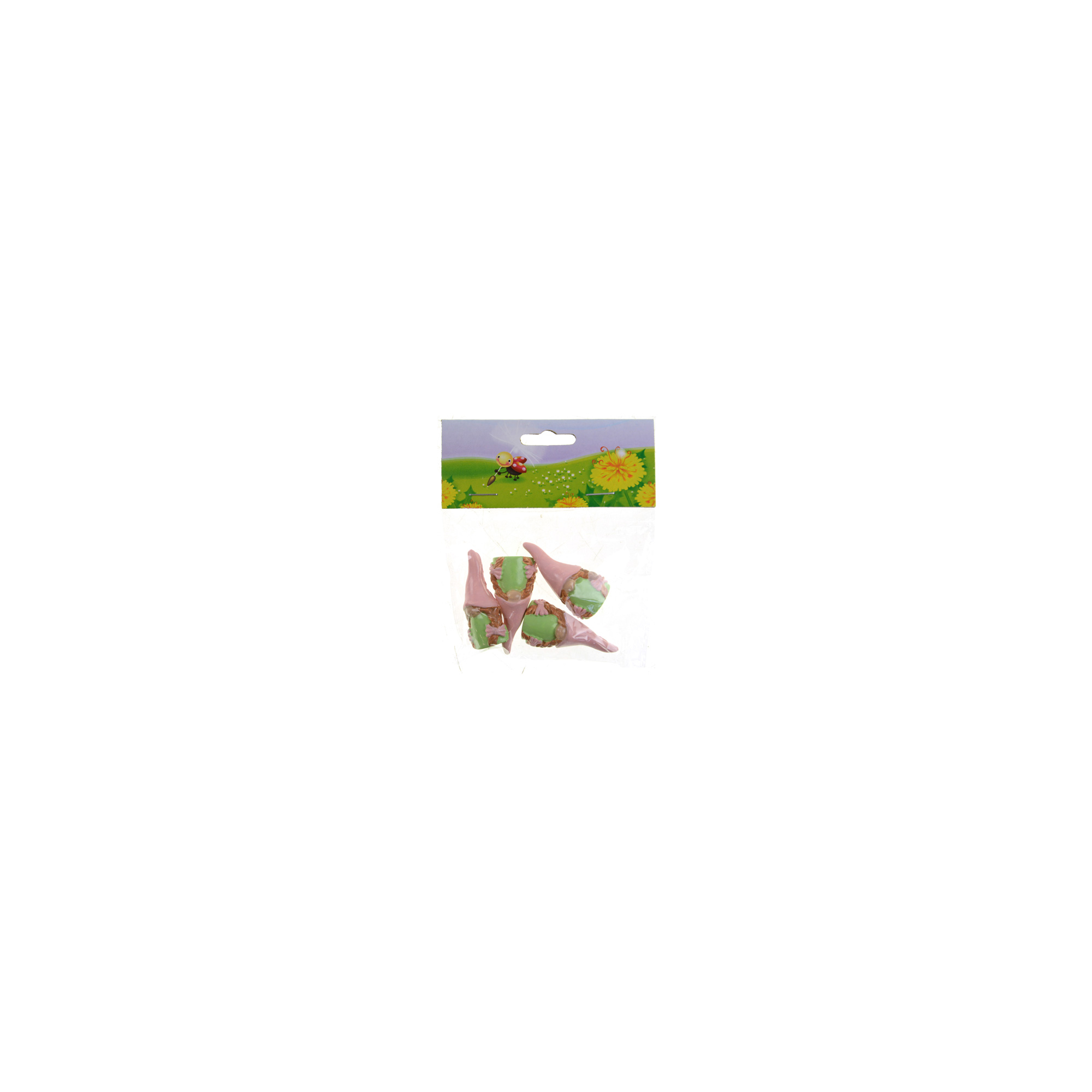 Figura orrmanó lány poly 4,5*2,2*1cm s/4 rózsaszín