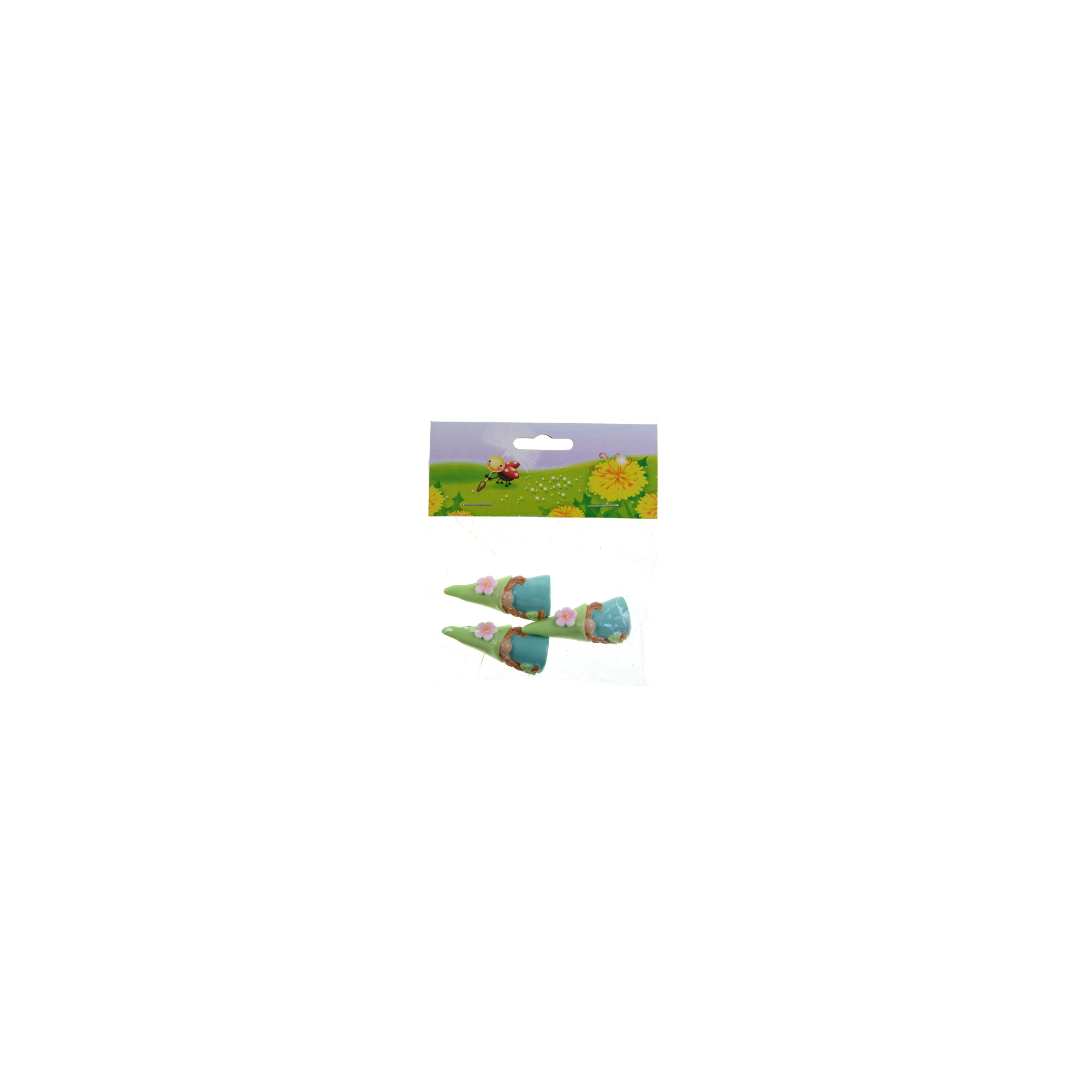 Figura orrmanó lány poly 4,7*2*1cm s/3 zöld