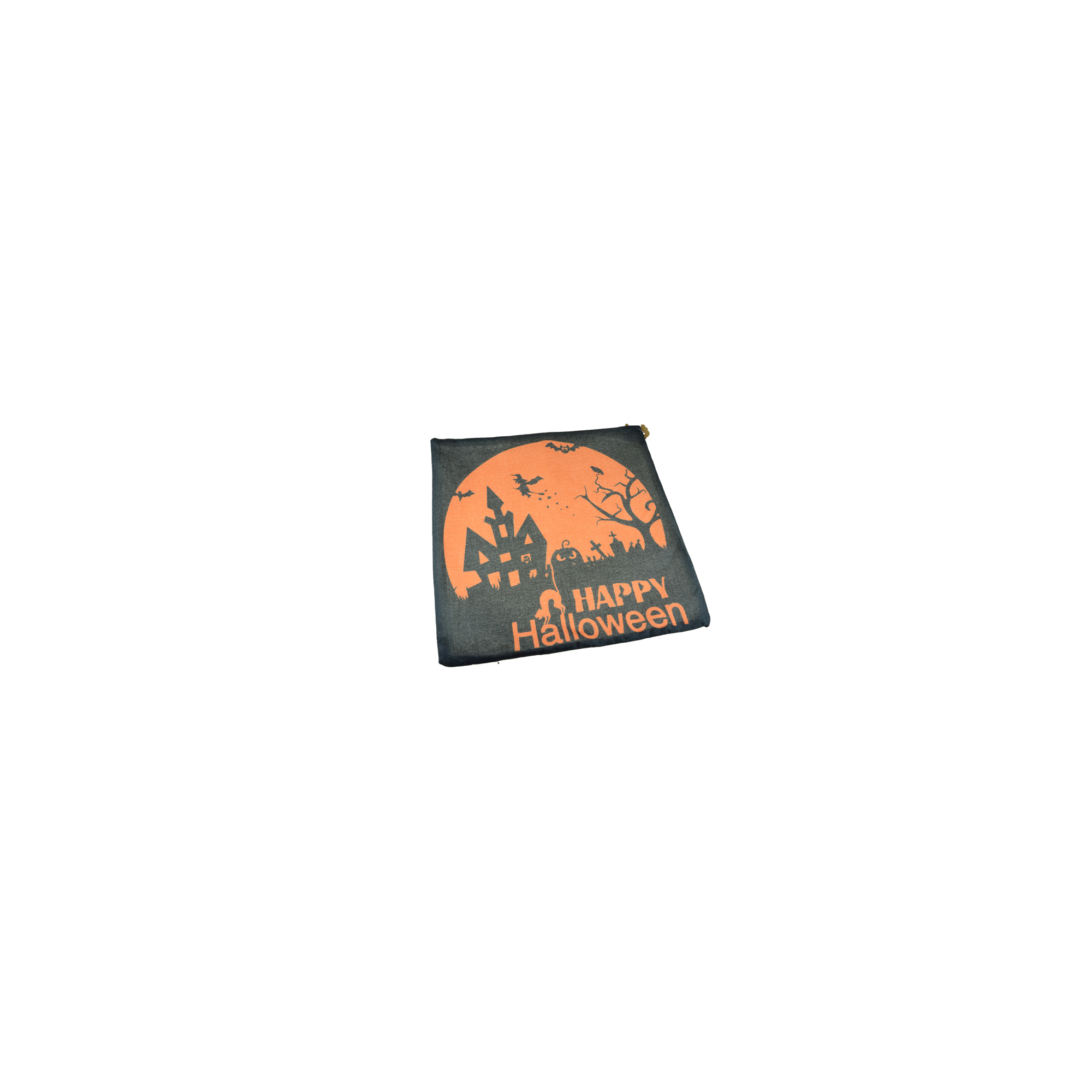 Párnahuzat textil happy halloween 40*40cm fekete/narancs