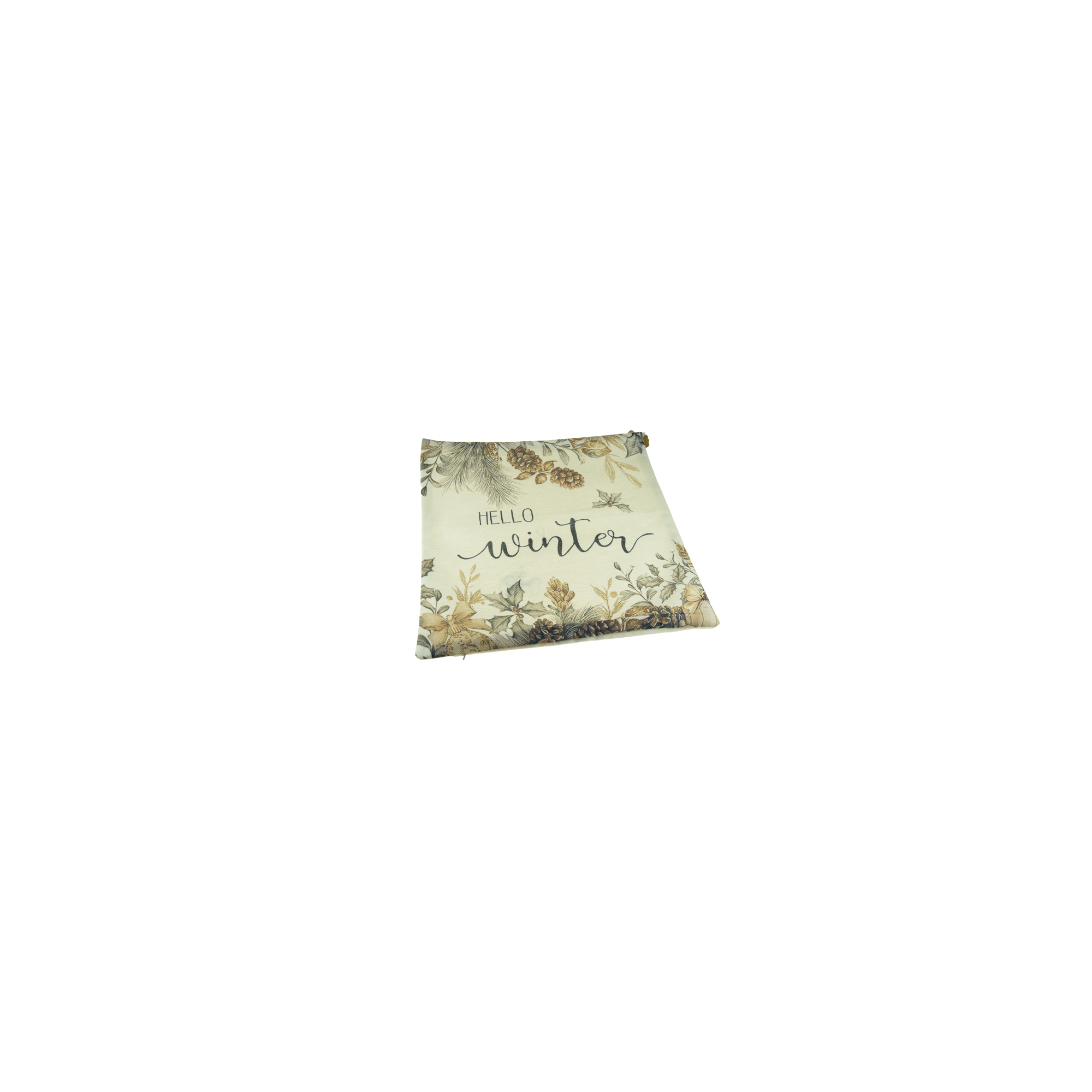 Párnahuzat textil hello winter 40*40cm bézs