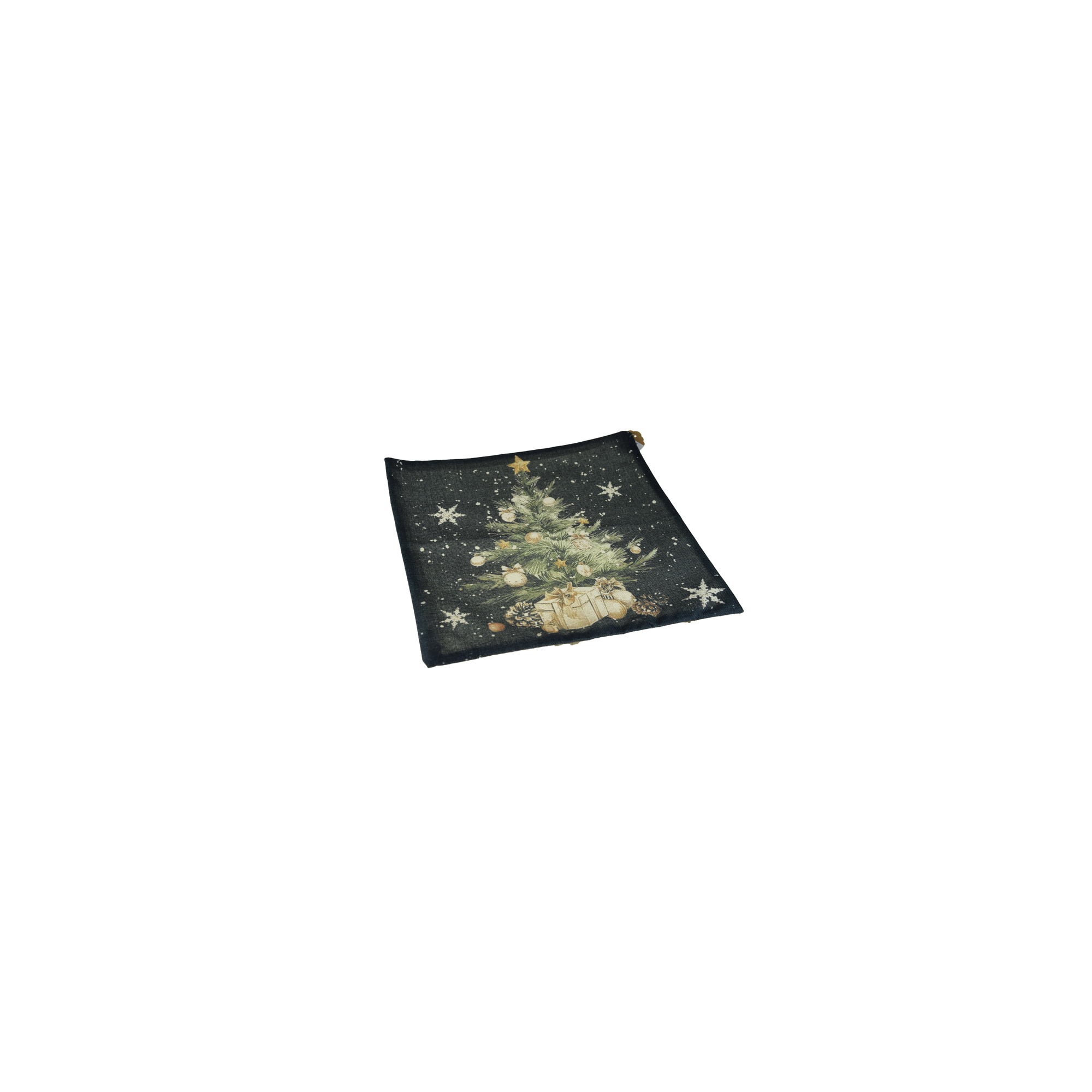 Párnahuzat textil karácsonyfás 40*40cm zöld