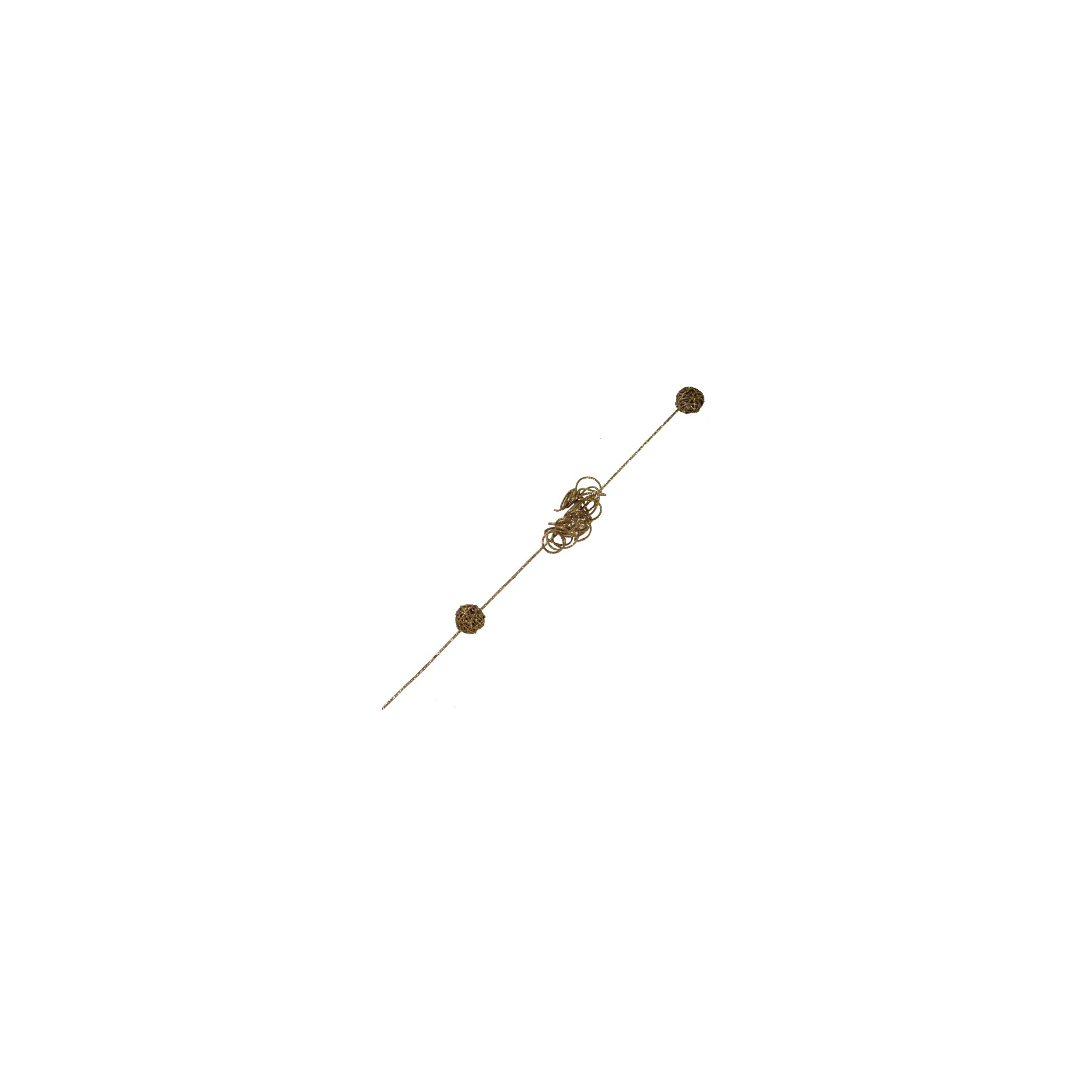Pick rattan gömb/csavart 70cm glitteres arany