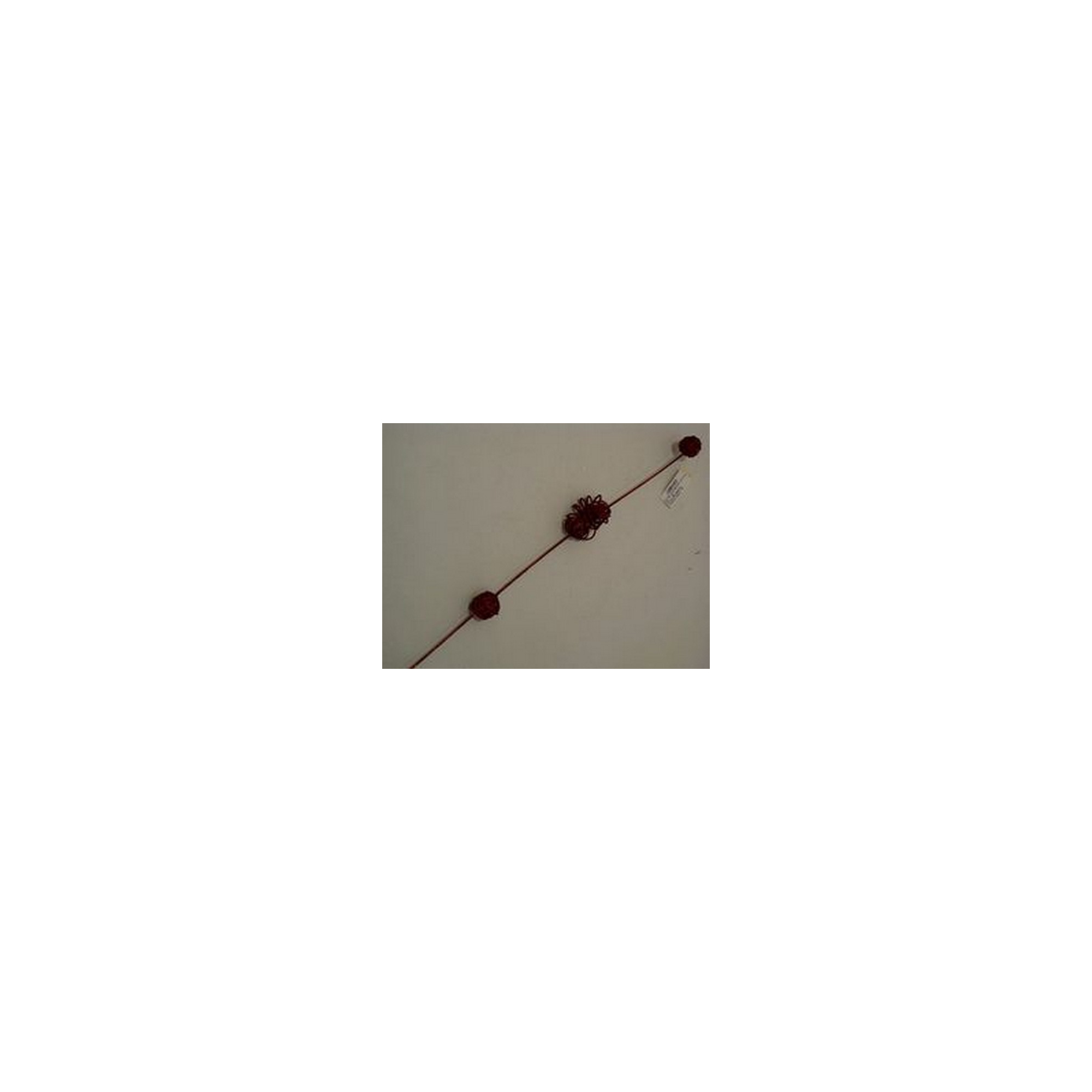 Pick rattan gömb/csavart 70cm glitteres piros