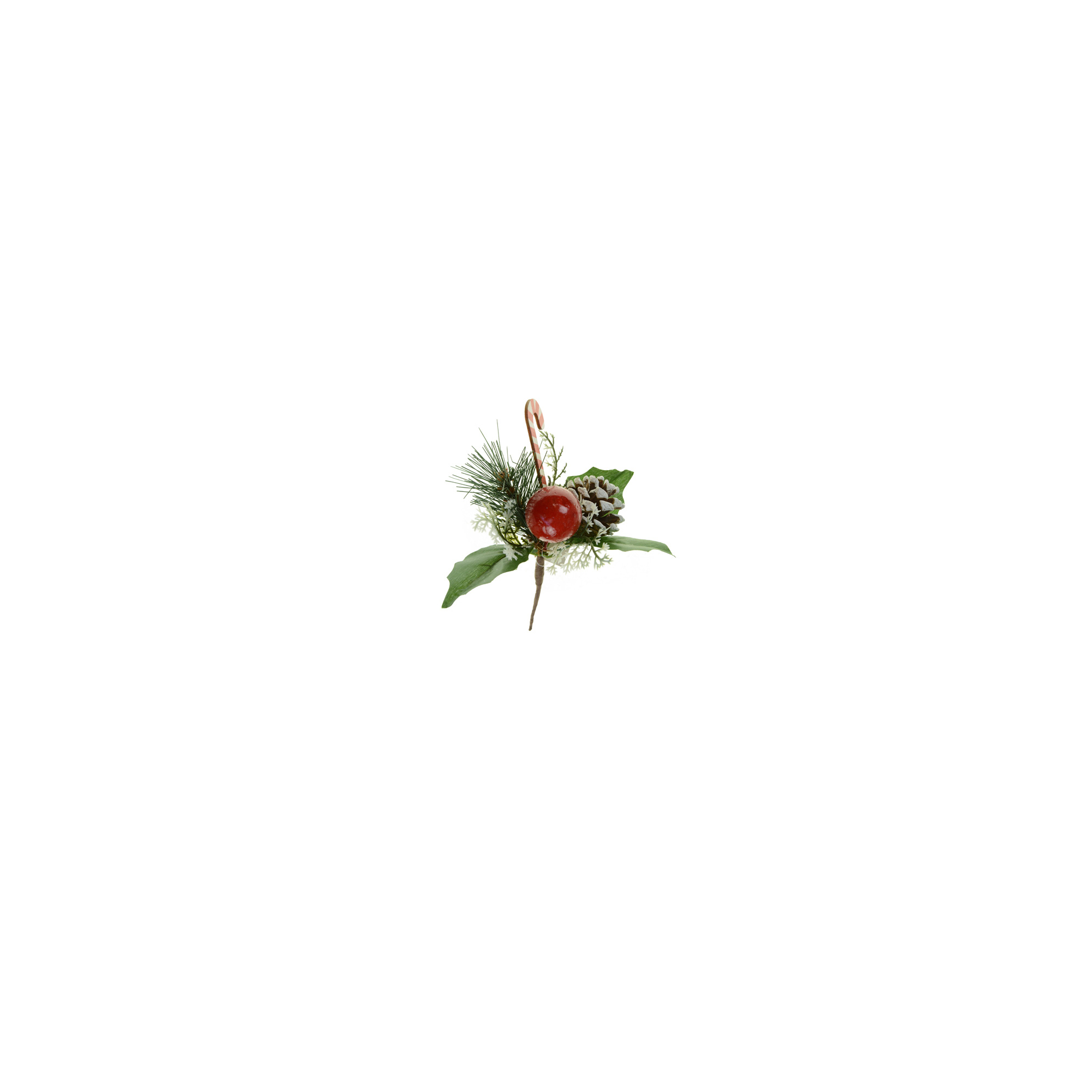 Pick ág karácsonyi 17CM nyalókával zöld/piros