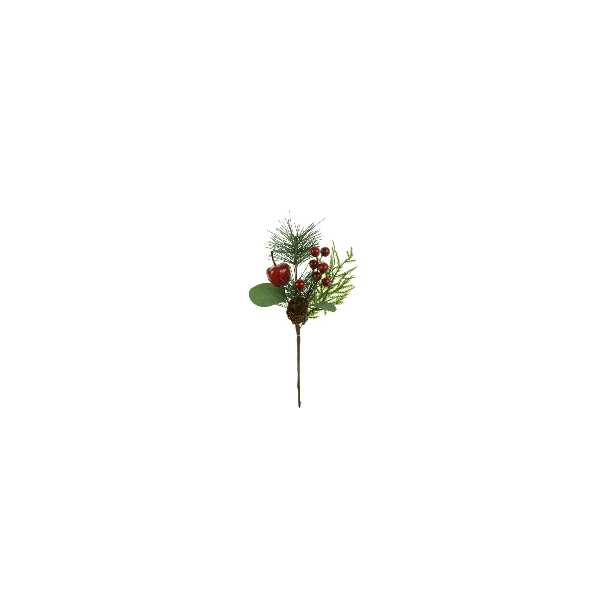 Pick ág karácsonyi 25CM zöld/piros