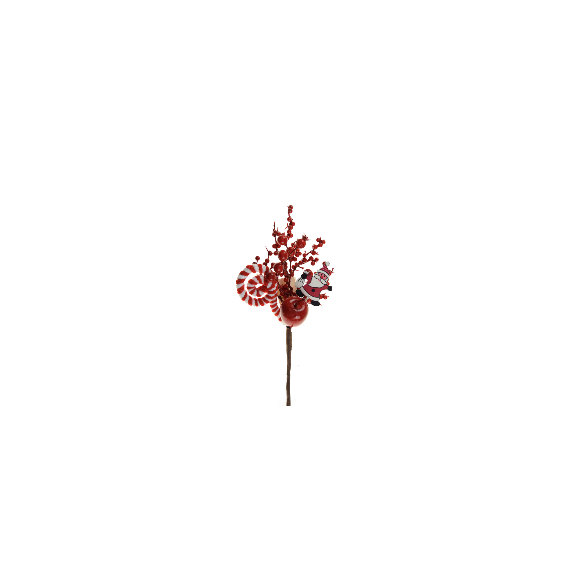 Pick ág karácsonyi 33cm mikulással piros