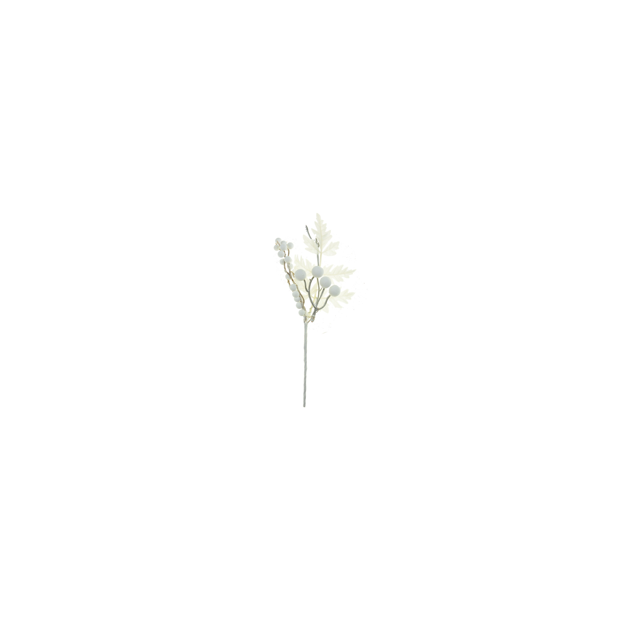 Pick ág leveles/bogyós 23CM fehér
