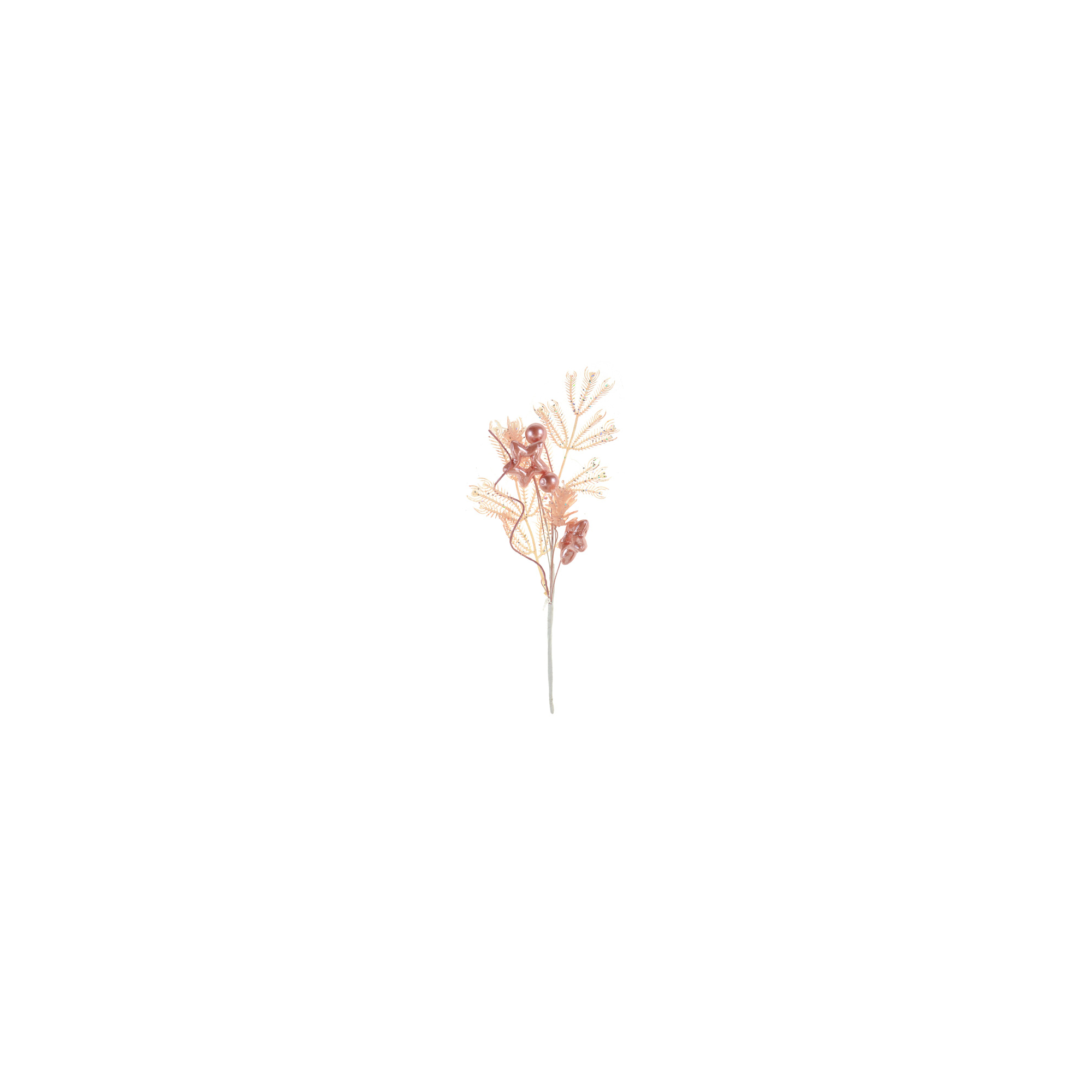 Pick ág műa H28 cm bogyó csillag pink