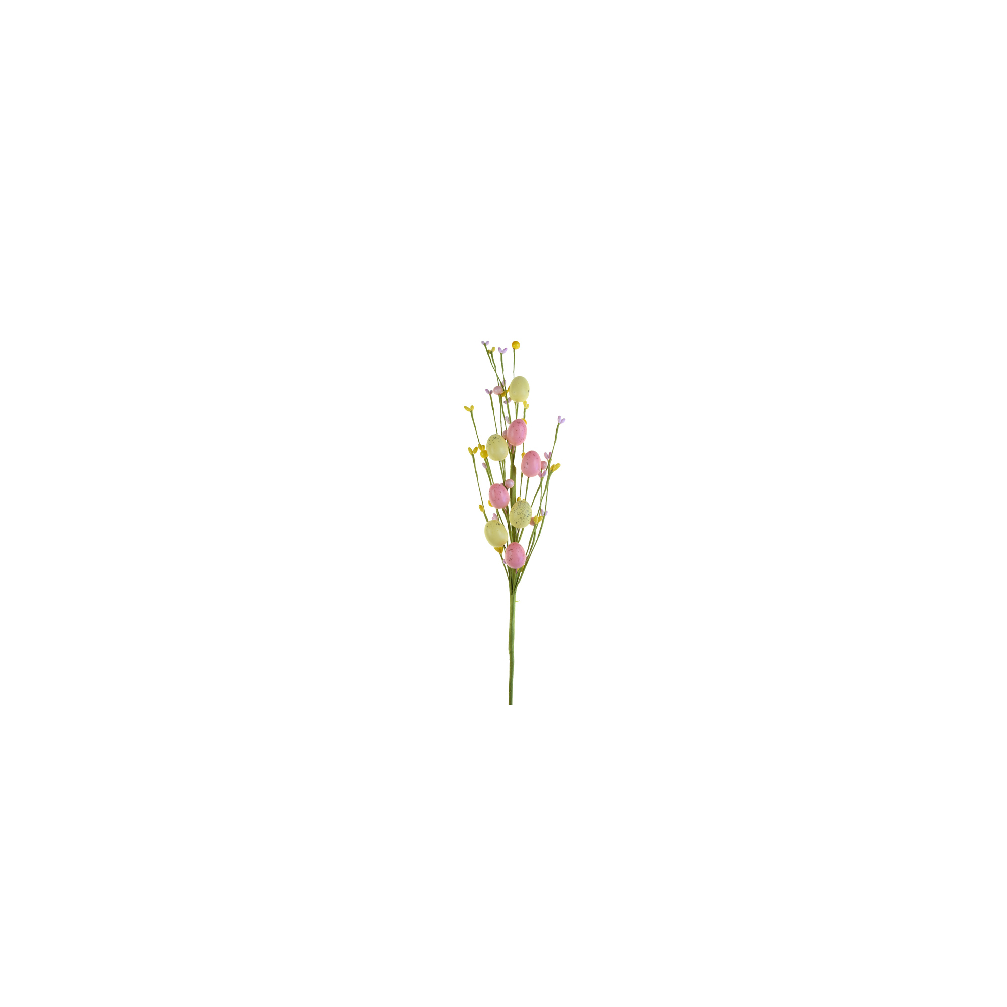 Pick ág műanyag 45cm tojással rózsaszín/sárga