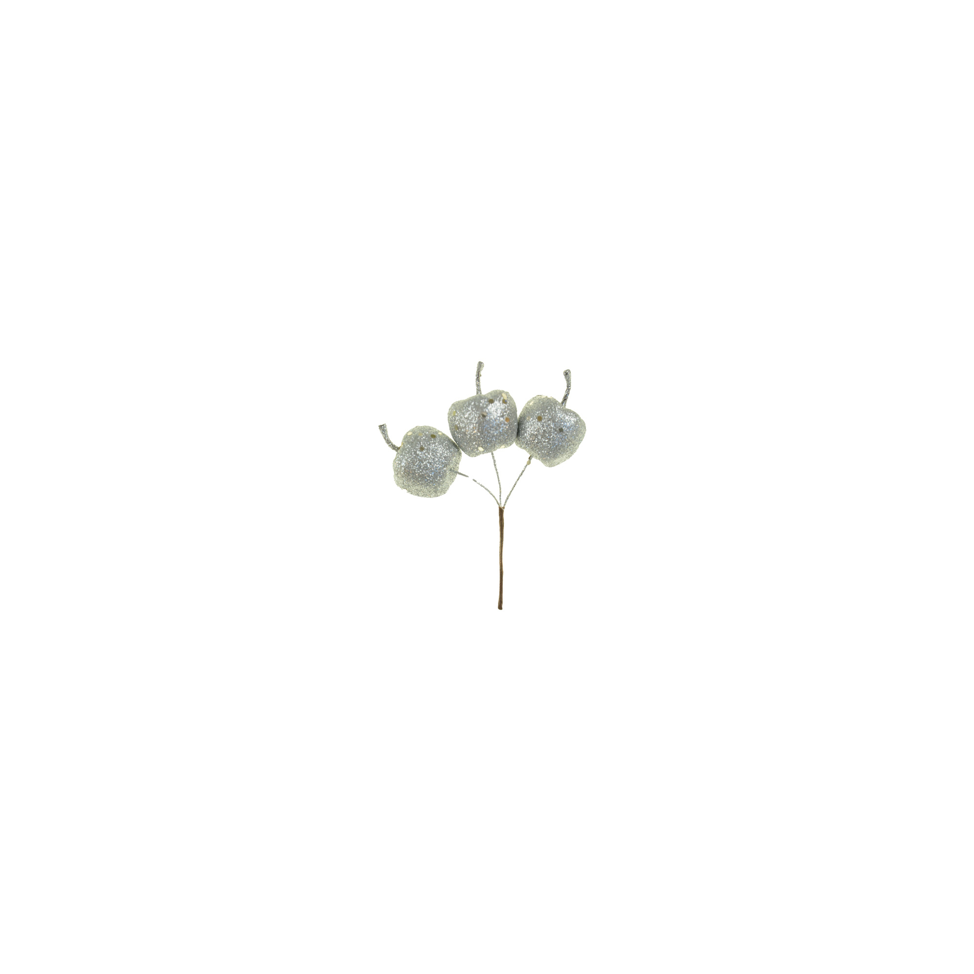 Pick alma 3as 12CM gliltteres ezüst