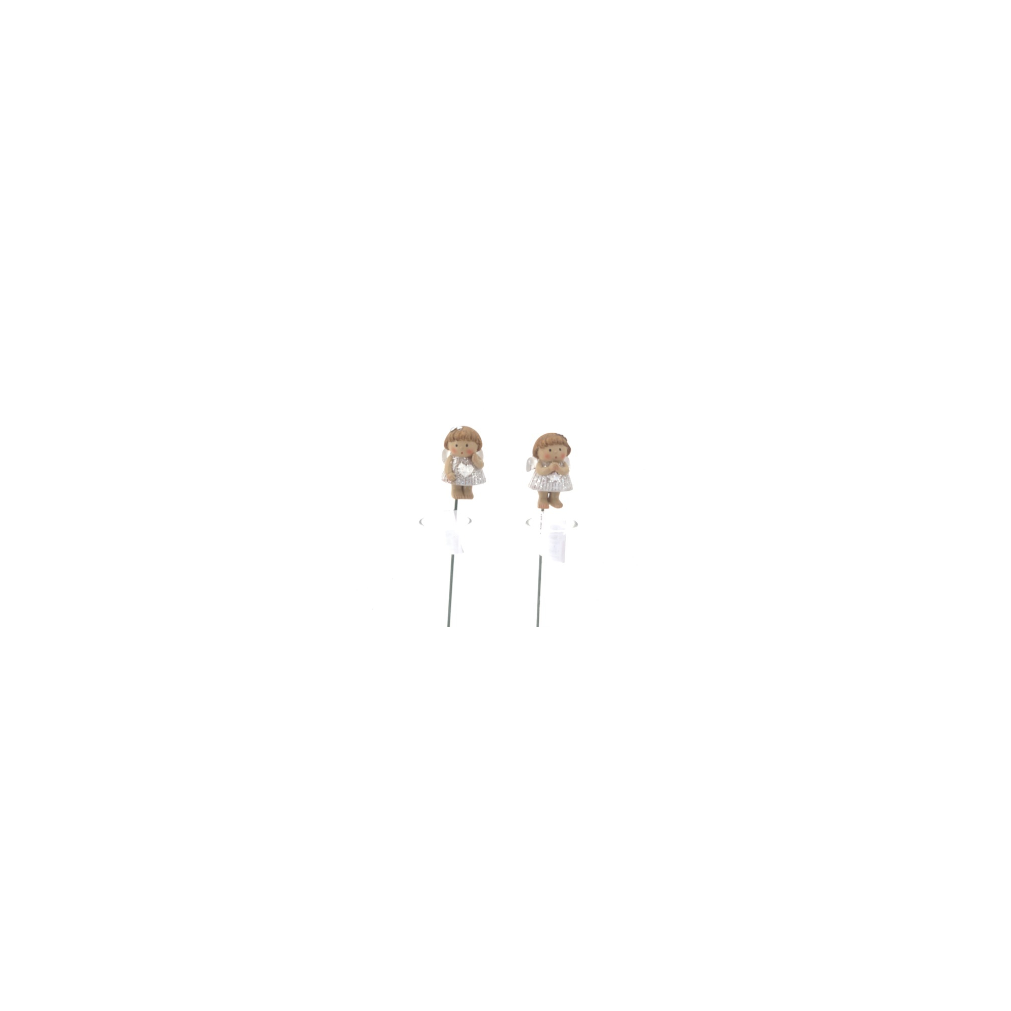 Pick angyal 3.5X2.5X28.5CM 2féle barna/fehér