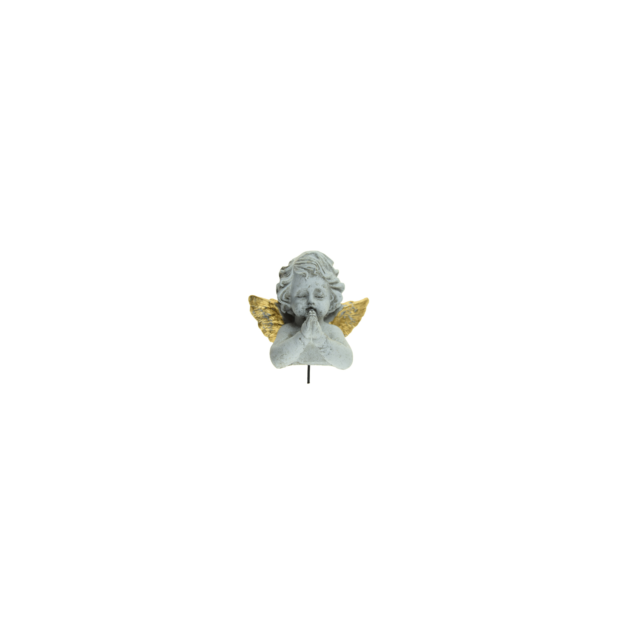 Pick angyal cement 8.5x5.5x18cm szürke/arany