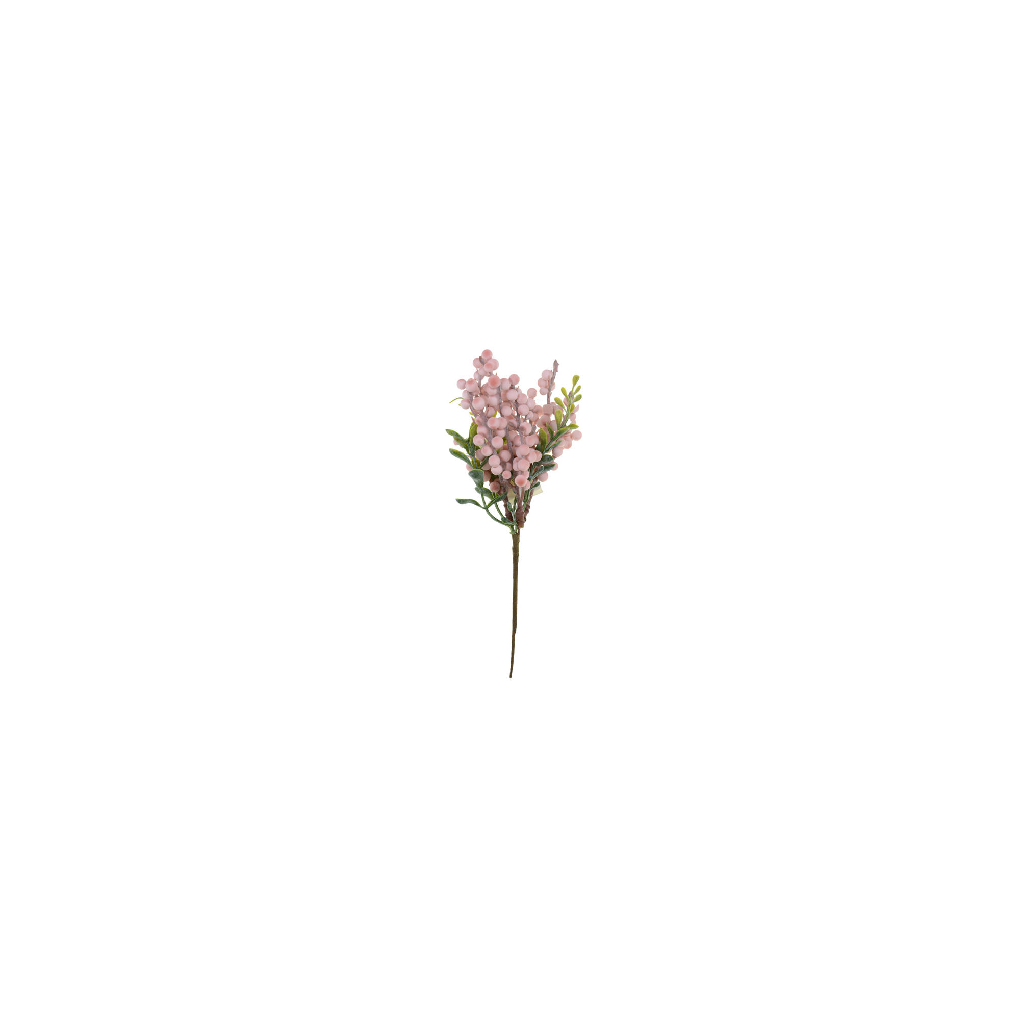 Pick bogyós ág 21cm pink/zöld