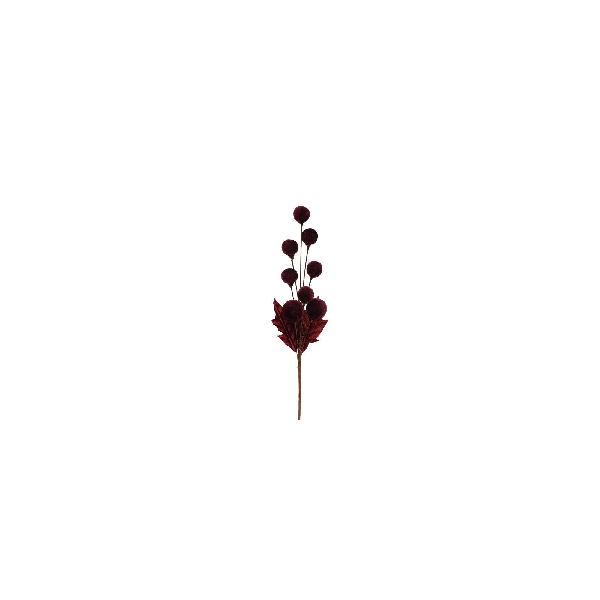 Pick bogyós ág 41cm burgundi